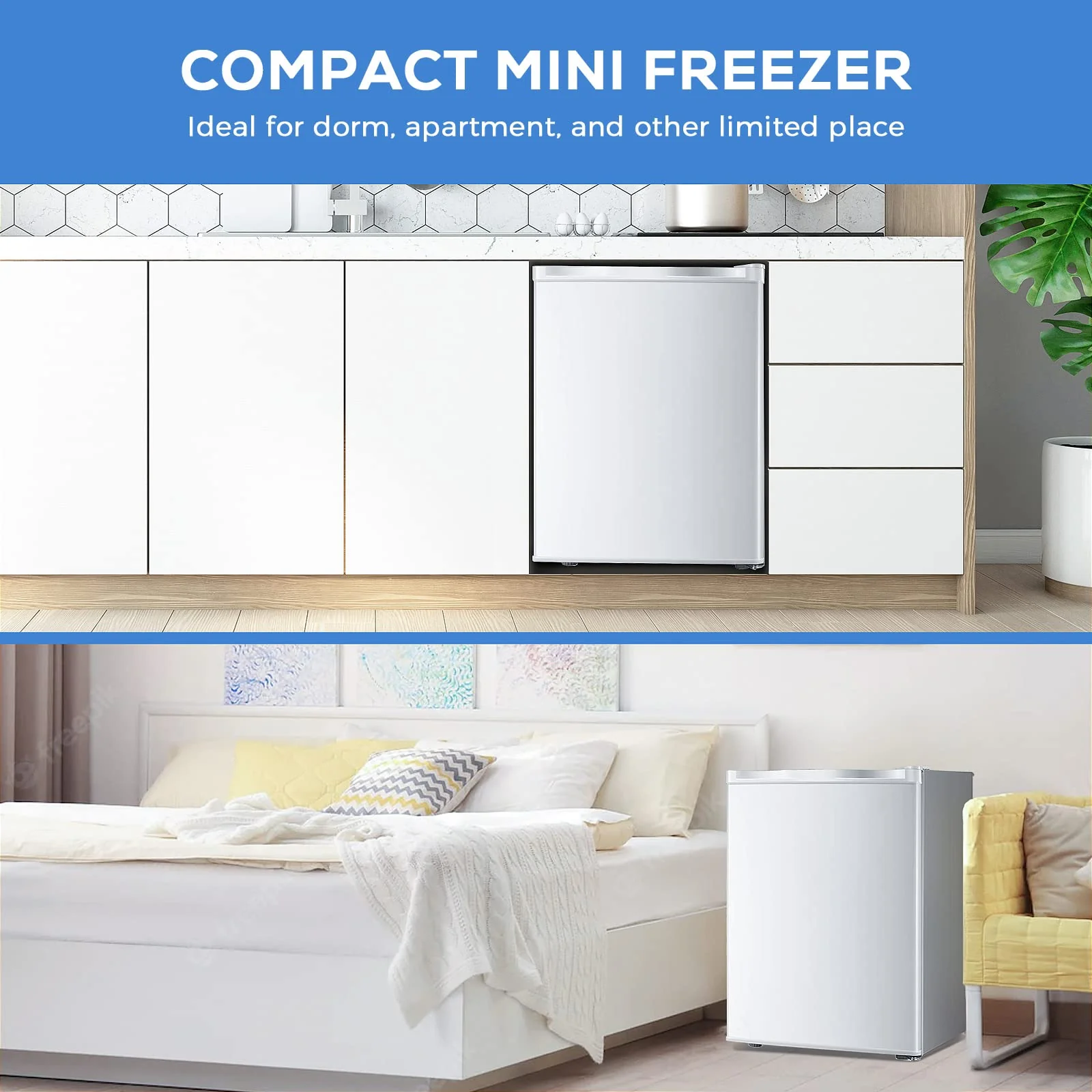 Kismile Upright Freezer,3.0 Cu.ft Mini Freezer with Reversible Single Door - Image 24
