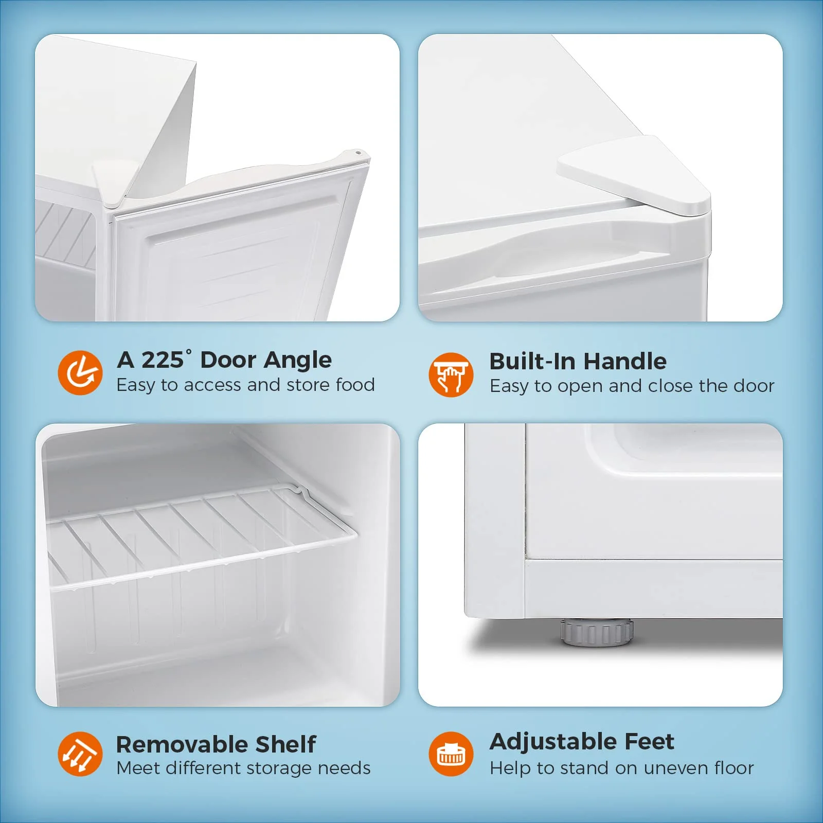 Kismile Upright Freezer,3.0 Cu.ft Mini Freezer with Reversible Single Door - Image 40