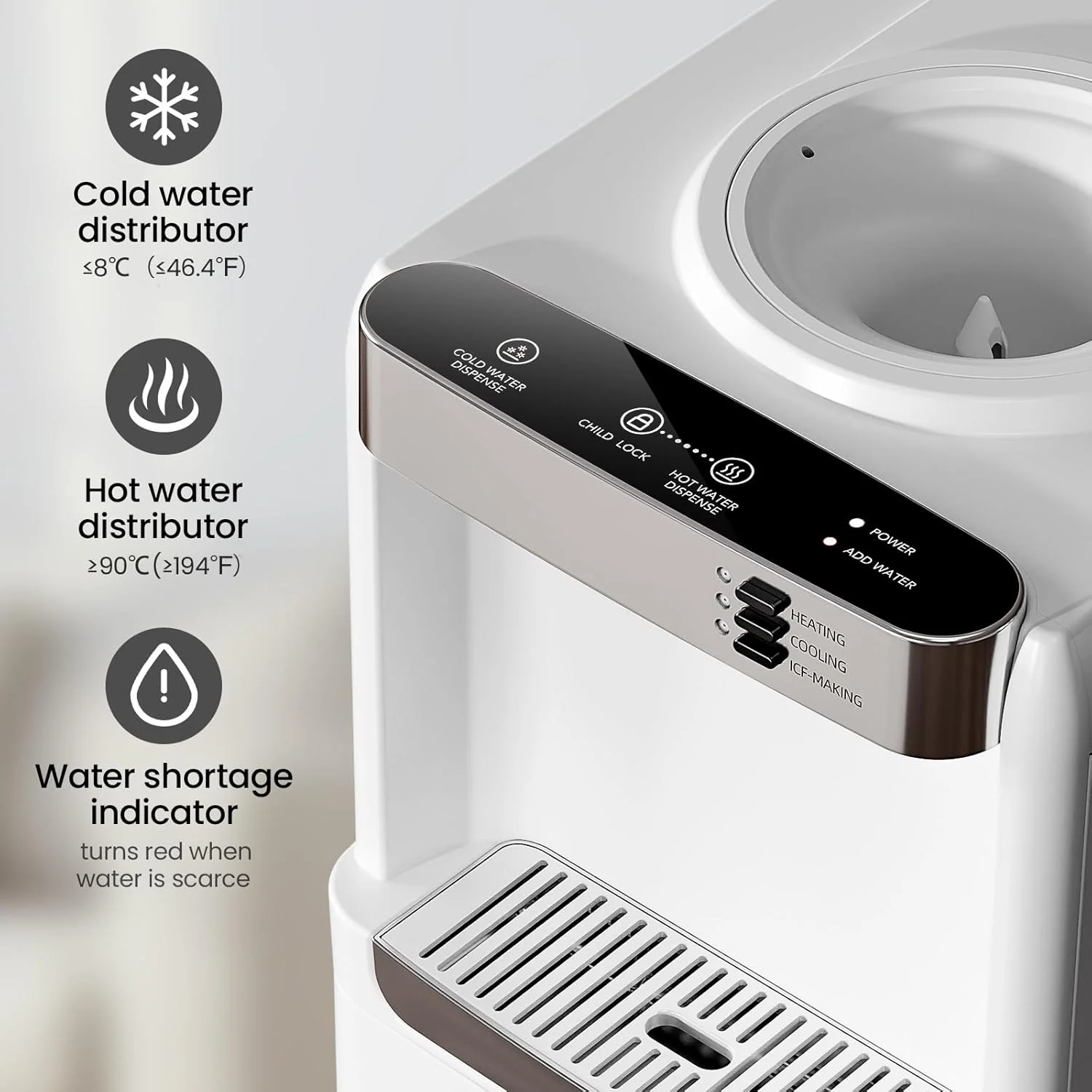 Kismile Water Cooler Dispenser with Ice Maker WD5815 - Image 10