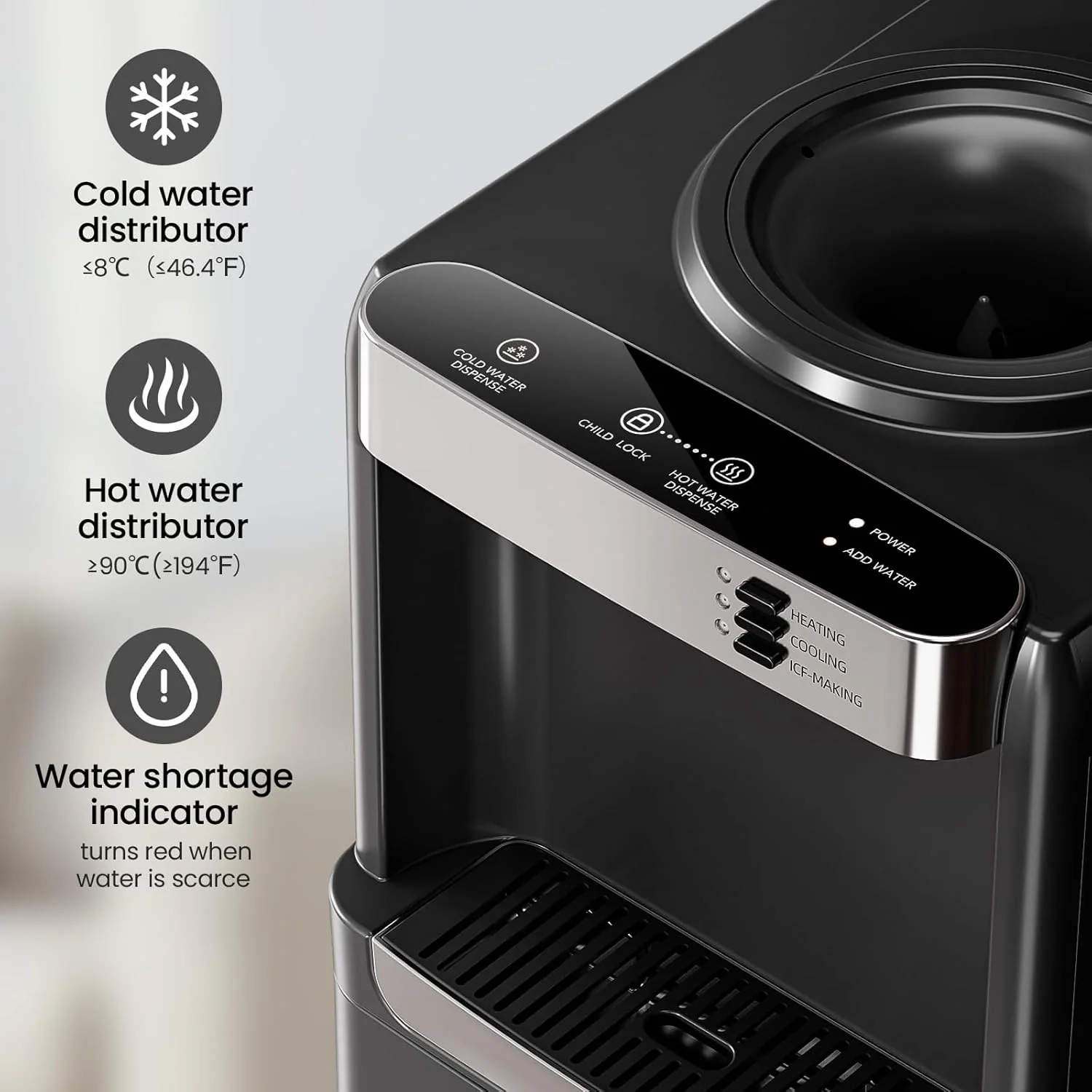 Kismile Water Cooler Dispenser with Ice Maker WD5815 - Image 3