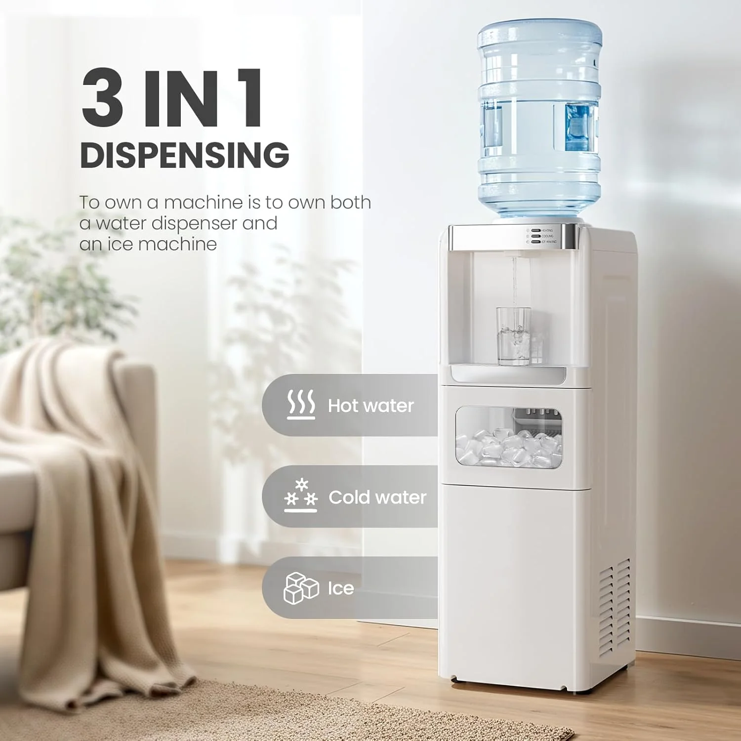 Kismile Water Cooler Dispenser with Ice Maker WD5815 - Image 9
