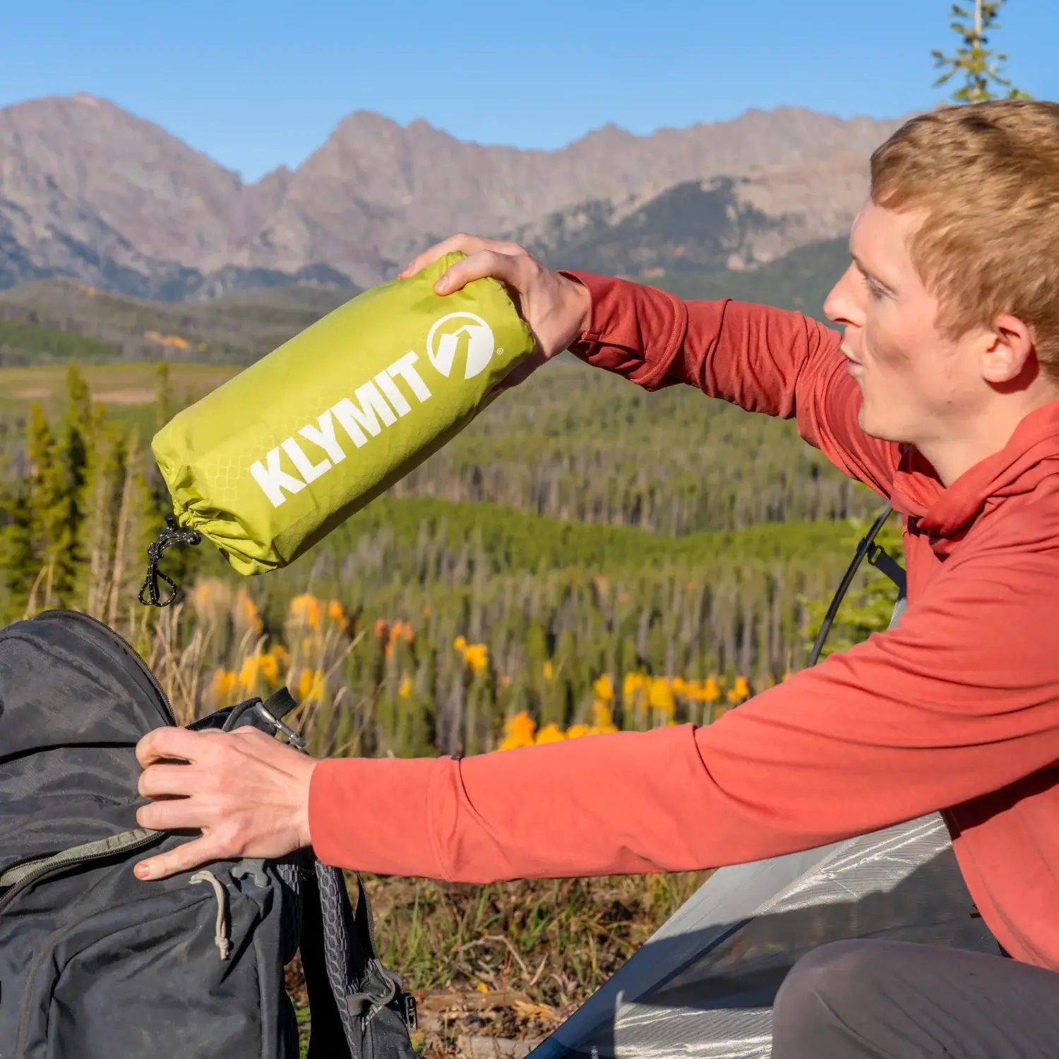 Klymit Static V Summit Sleeping Pads XL - Chartreuse - Image 11