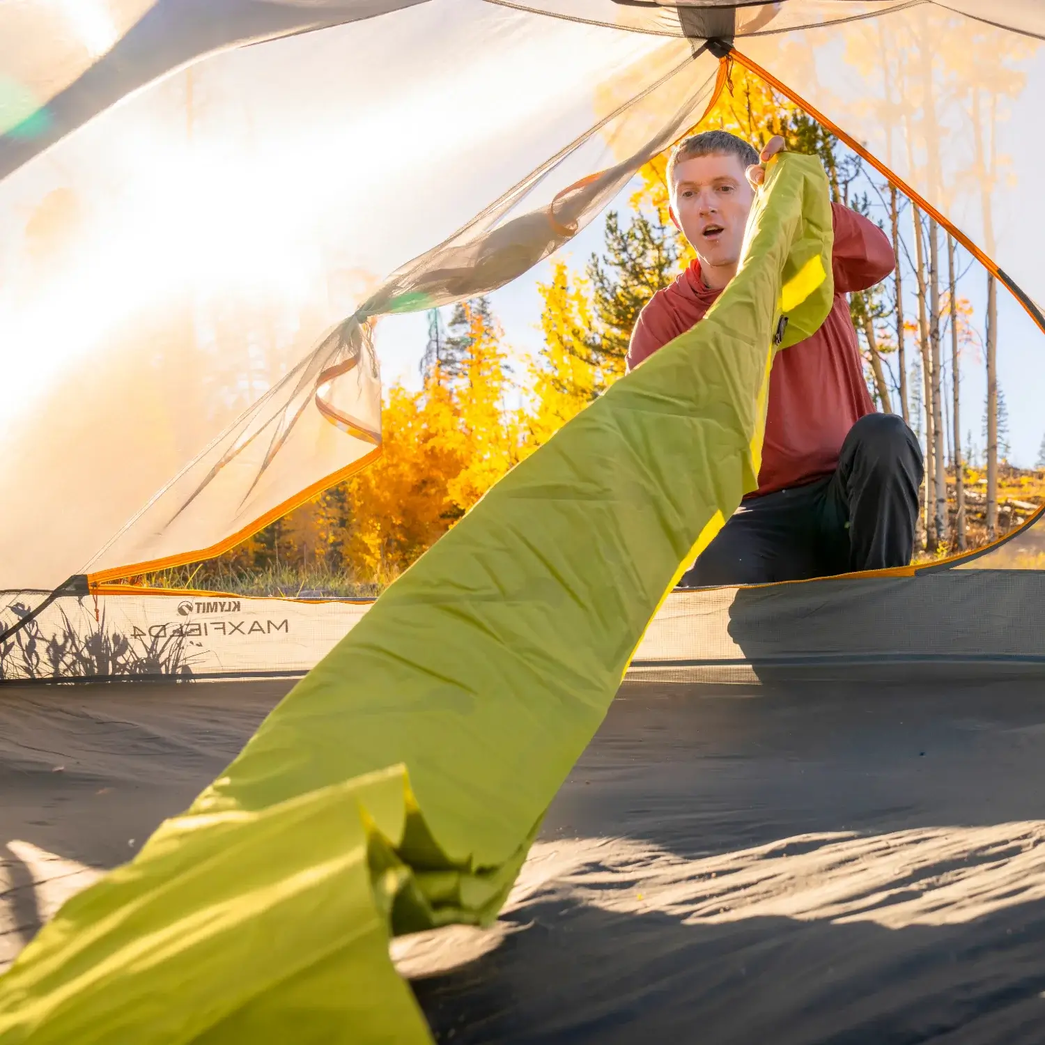 Klymit Static V Summit Sleeping Pads XL - Chartreuse - Image 13