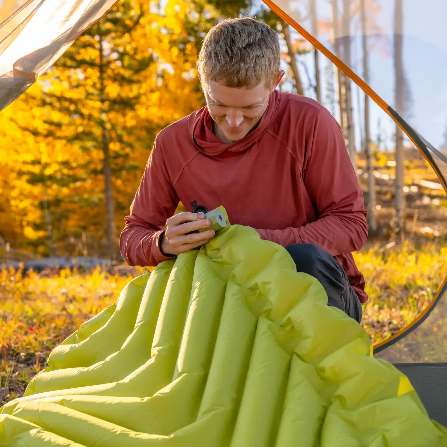 Klymit Static V Summit Sleeping Pads XL - Chartreuse - Image 16