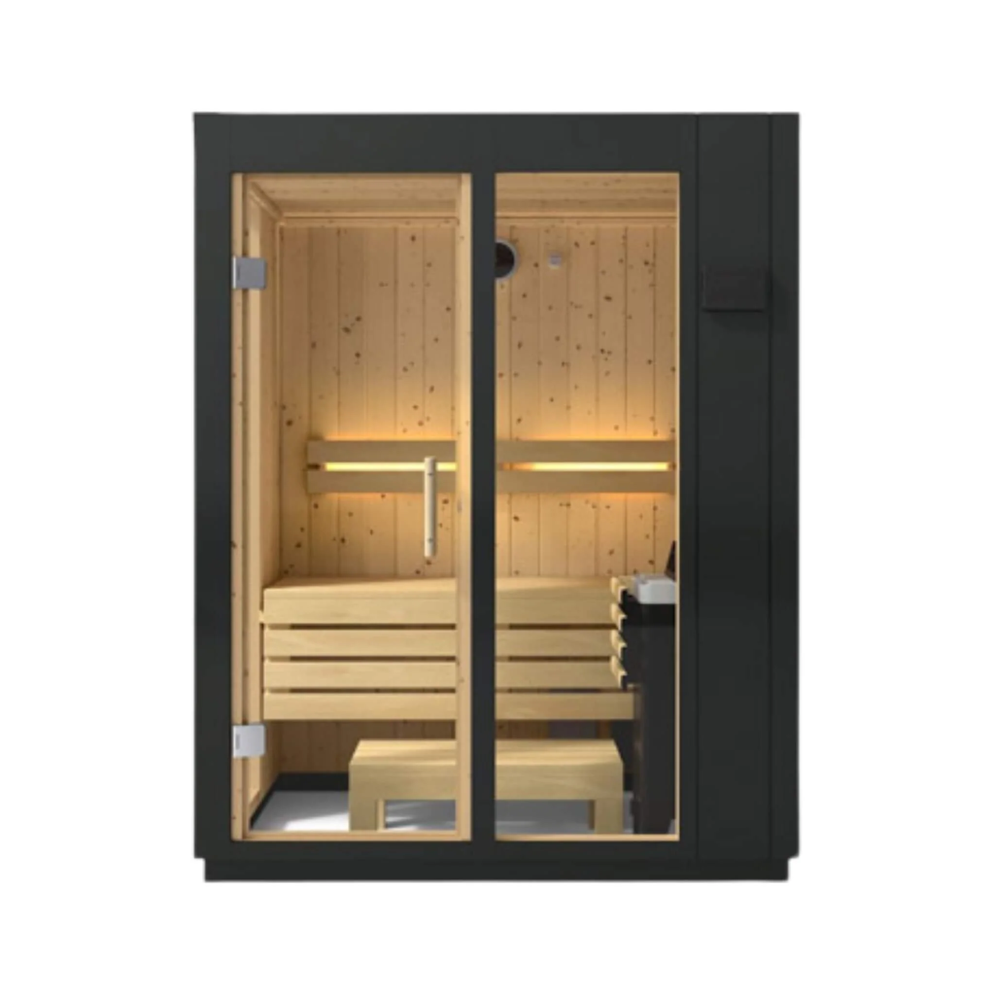 Kohler C1 Indoor Graphite Gray Freestanding Alcove Design Sauna Kit (SAK93182) - Image 4