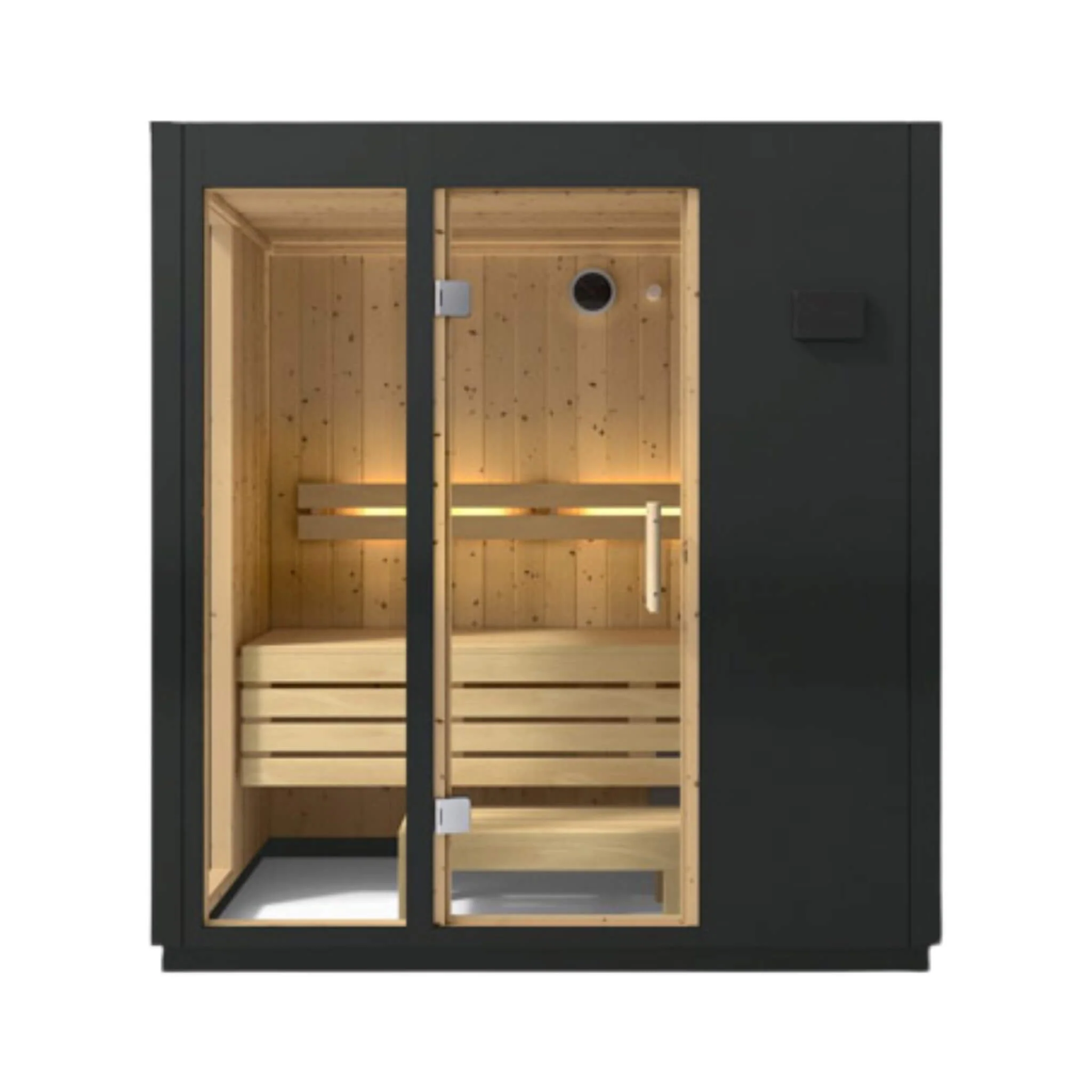 Kohler C1 Indoor Graphite Gray Freestanding Alcove Design Sauna Kit (SAK93182) - Image 5