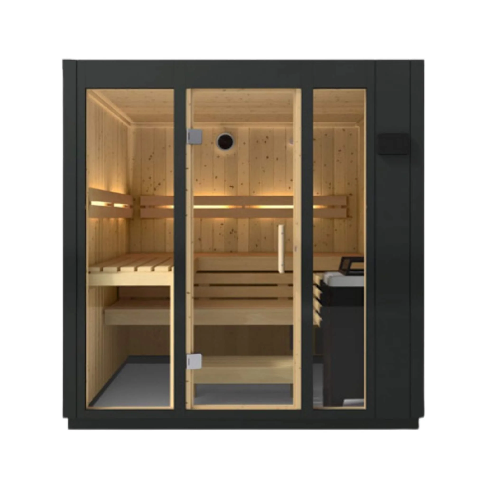 Kohler C1 Indoor Graphite Gray Freestanding Alcove Design Sauna Kit (SAK93182) - Image 6