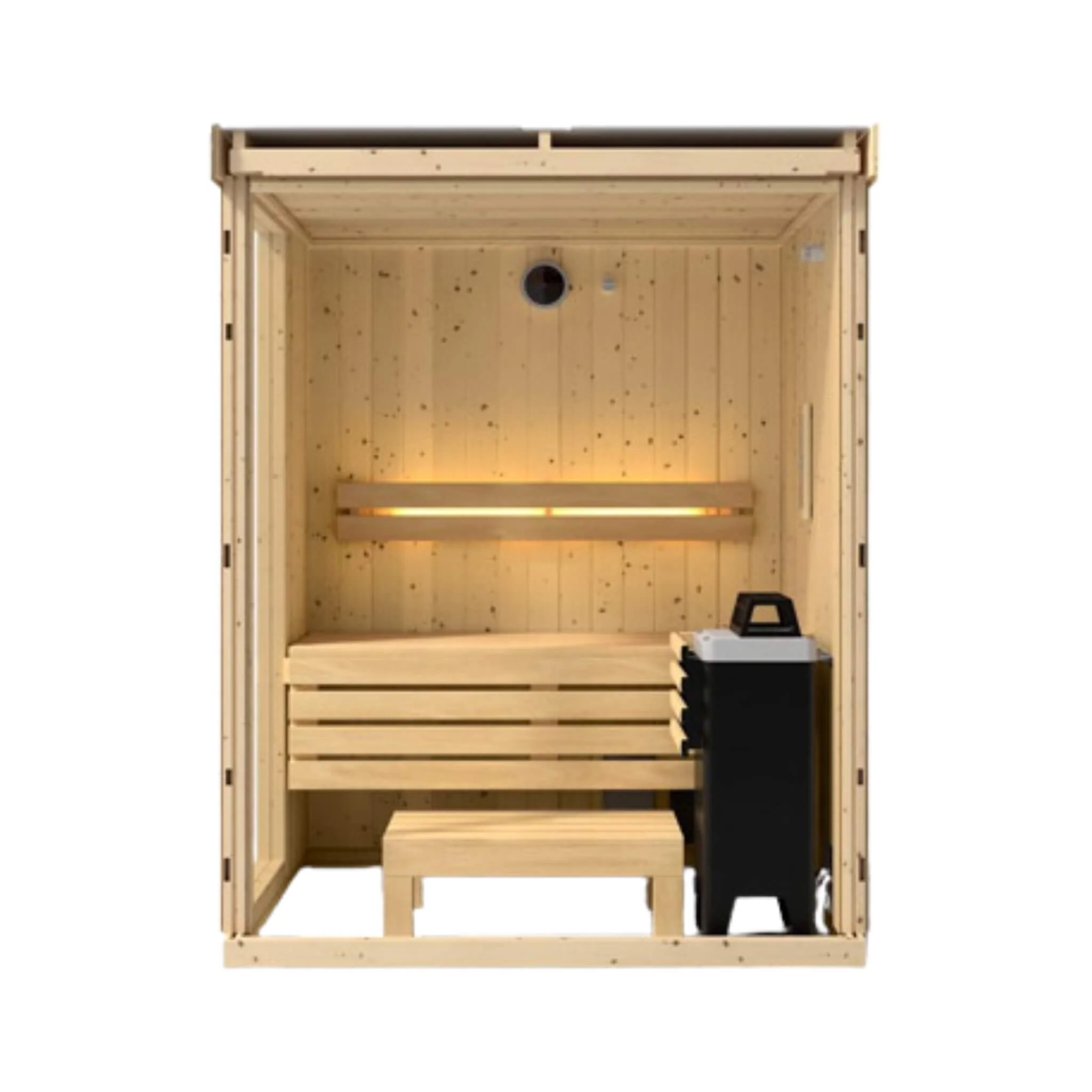 Kohler C1 Luxury Indoor Scandinavian Spruce Home Sauna Kit (SAK60418) - Image 3