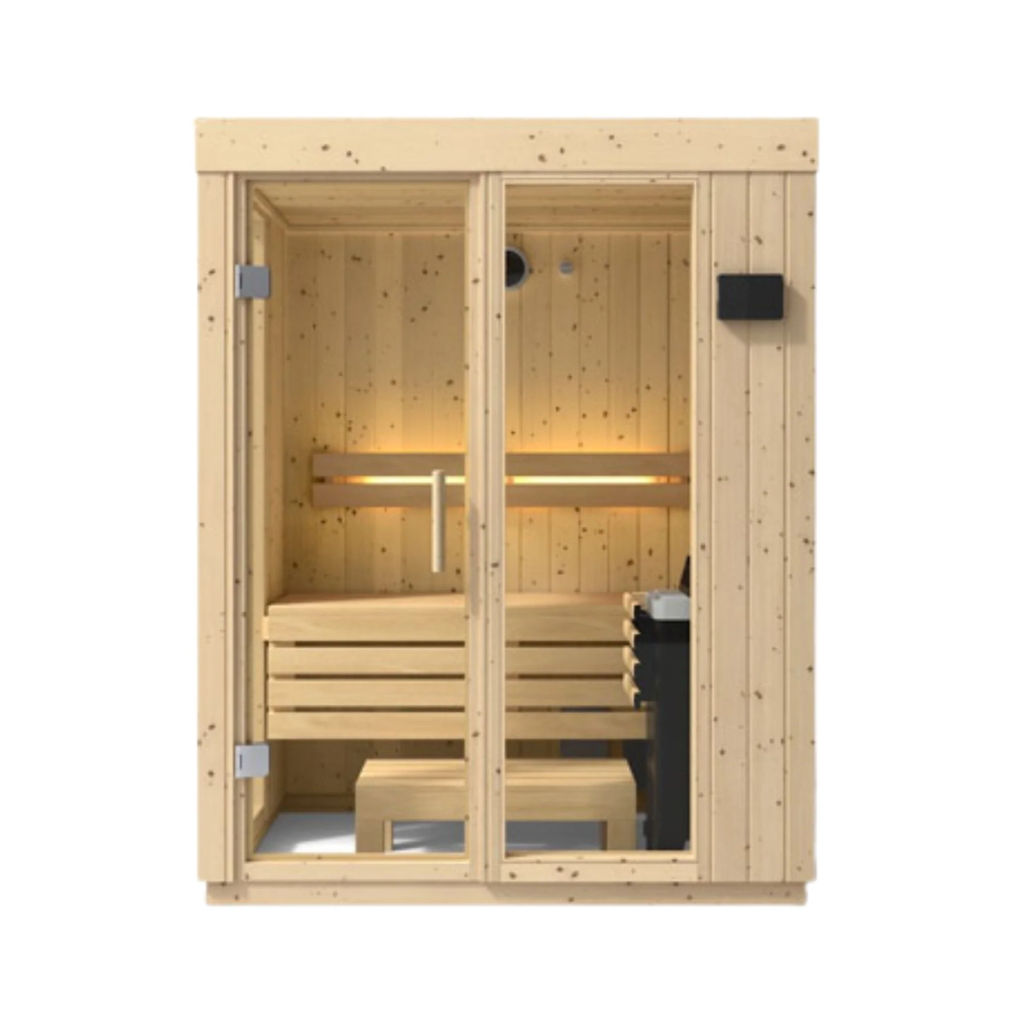 Kohler C1 Luxury Indoor Scandinavian Spruce Home Sauna Kit (SAK60418) - Image 4