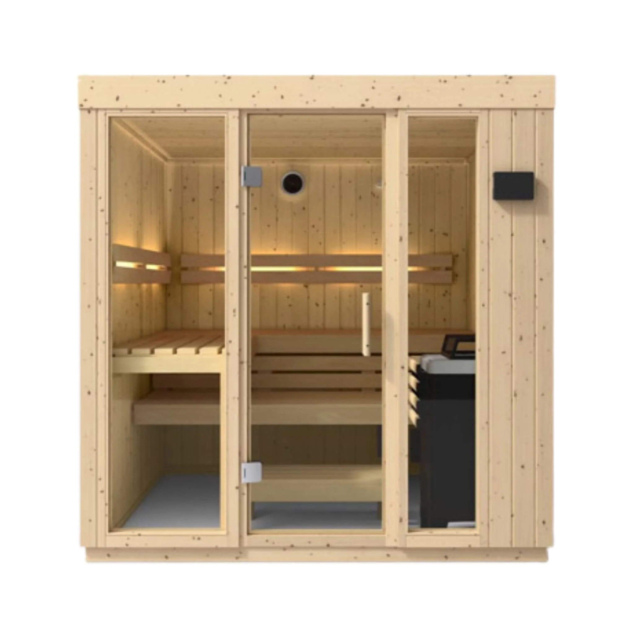 Kohler C1 Luxury Indoor Scandinavian Spruce Home Sauna Kit (SAK60418) - Image 6