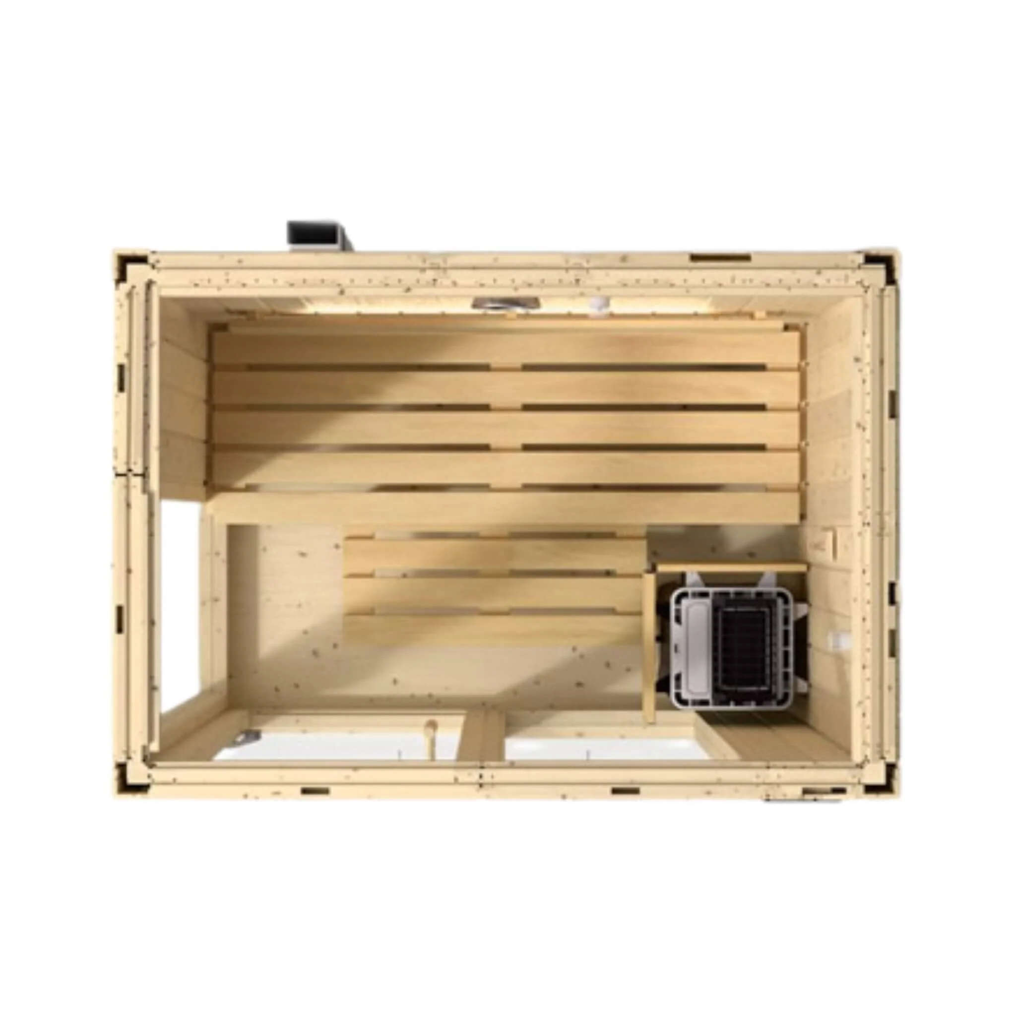 Kohler C1 Luxury Indoor Scandinavian Spruce Home Sauna Kit (SAK60418) - Image 7