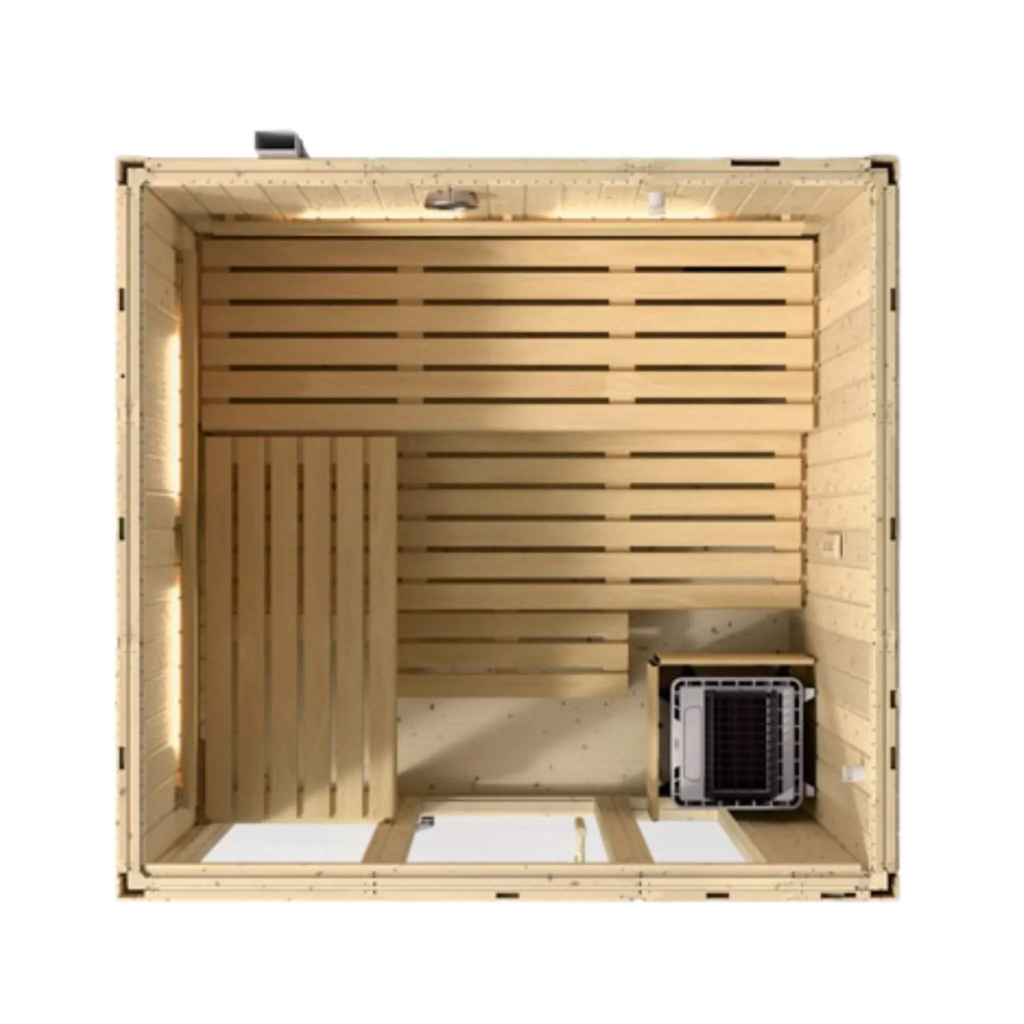 Kohler C1 Luxury Indoor Scandinavian Spruce Home Sauna Kit (SAK60418) - Image 9