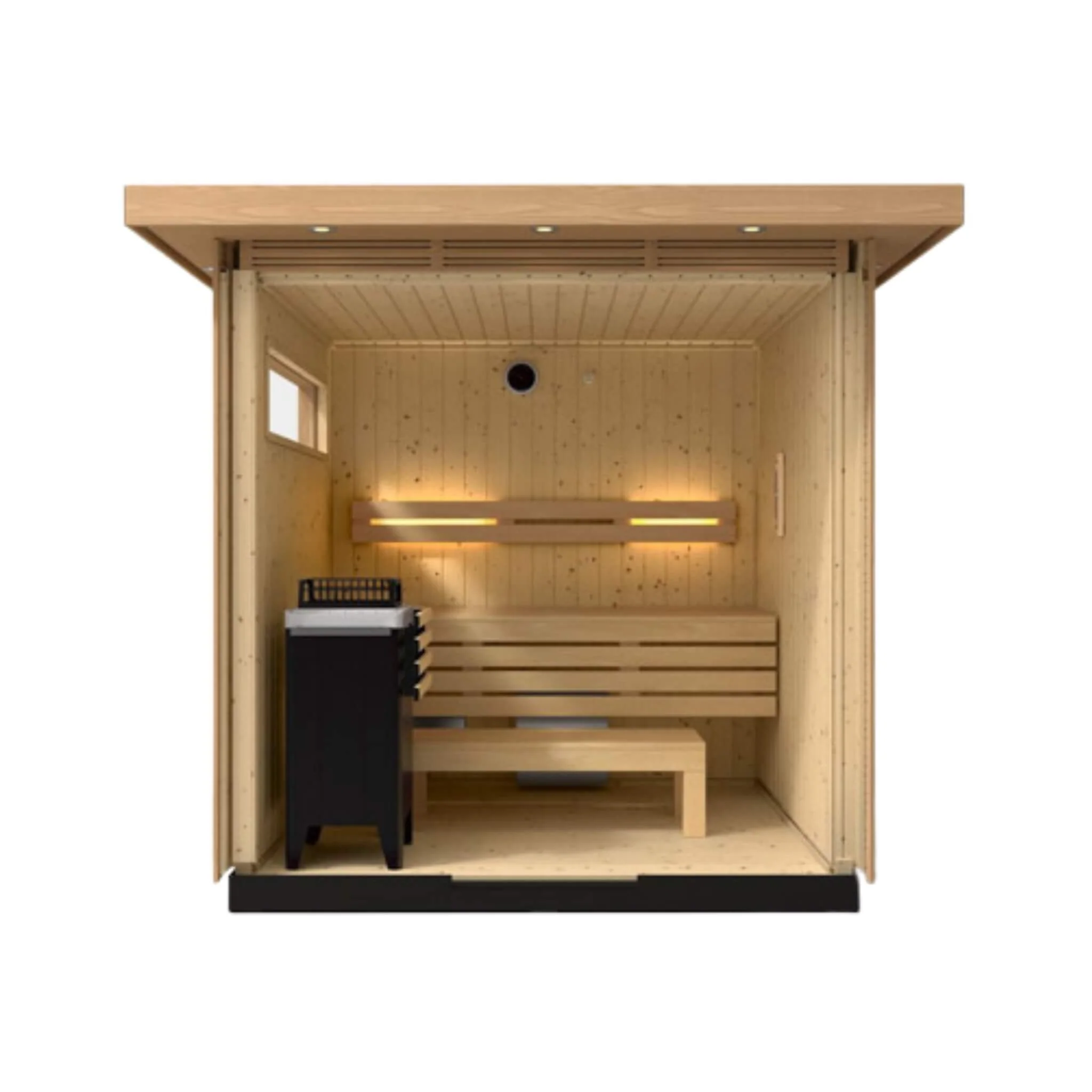 Kohler C2 Outdoor Douglas Fir Scandinavian Spruce Sauna Kit (SAK25973) - Image 4