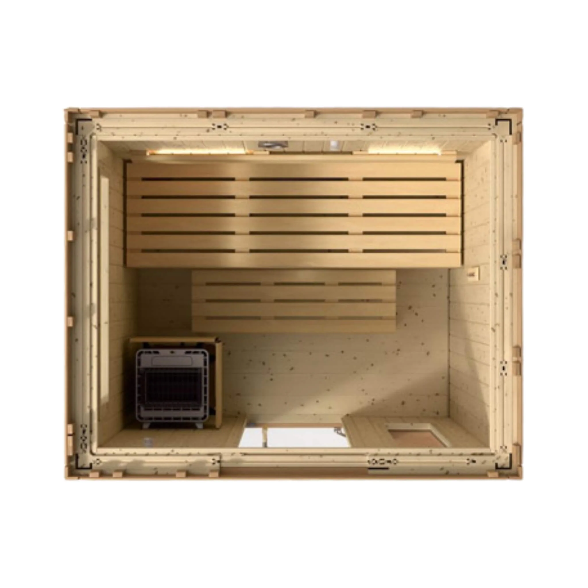 Kohler C2 Outdoor Douglas Fir Scandinavian Spruce Sauna Kit (SAK25973) - Image 5