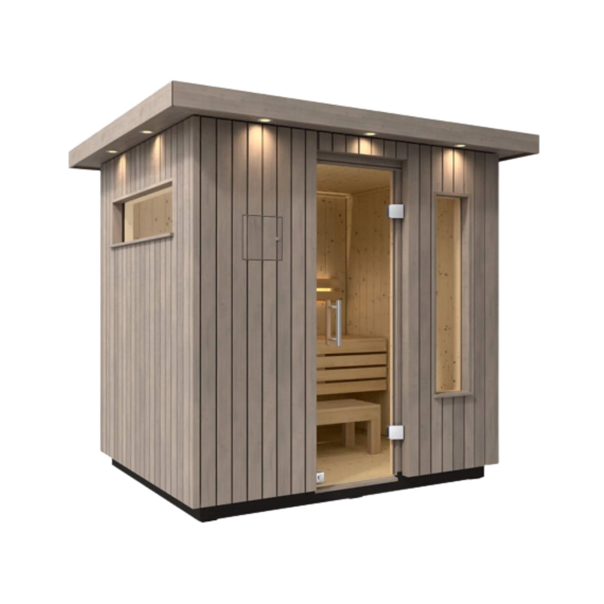 Kohler C2 Outdoor Weathered Gray Spruce Sauna Kit (SAK39184) - Image 3