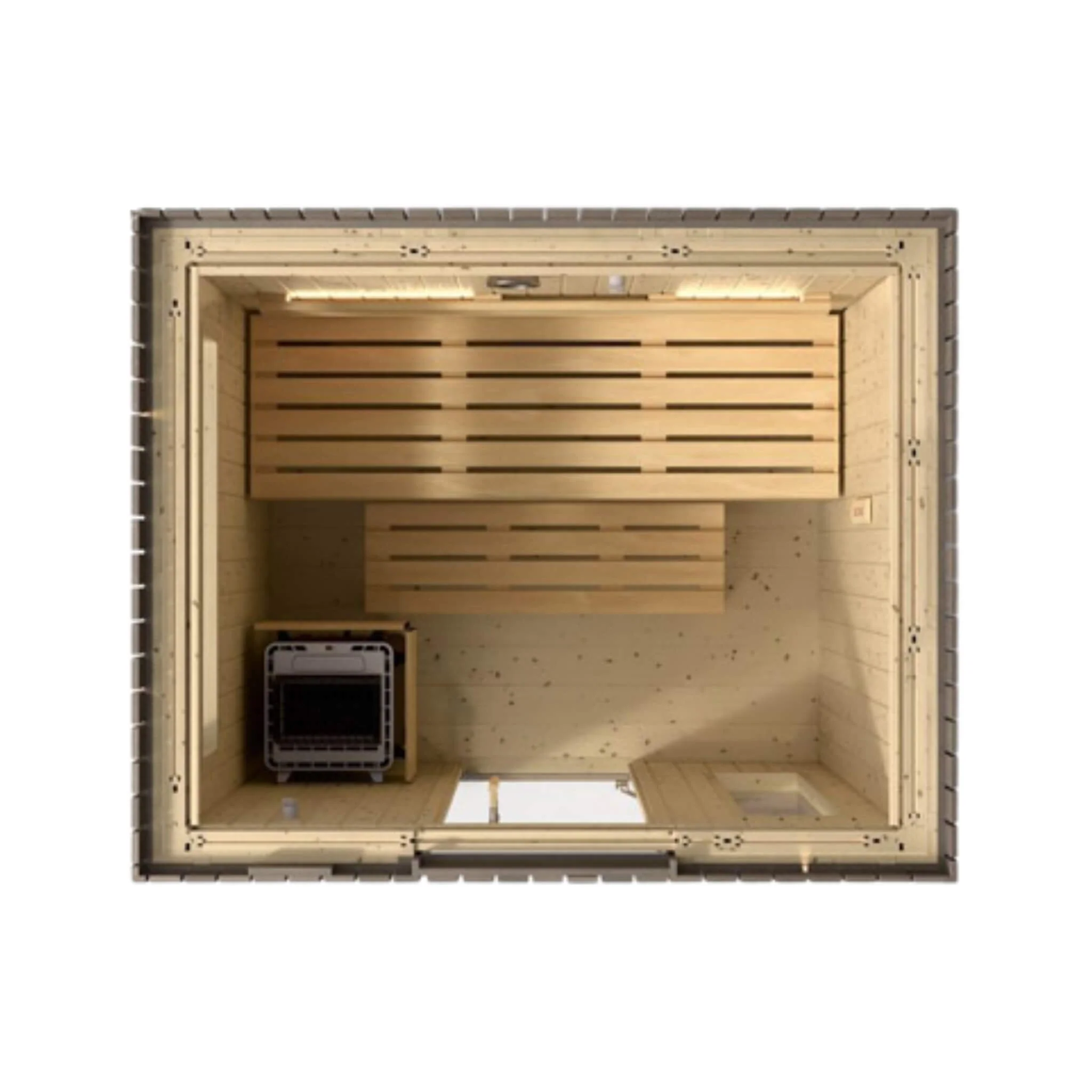 Kohler C2 Outdoor Weathered Gray Spruce Sauna Kit (SAK39184) - Image 4