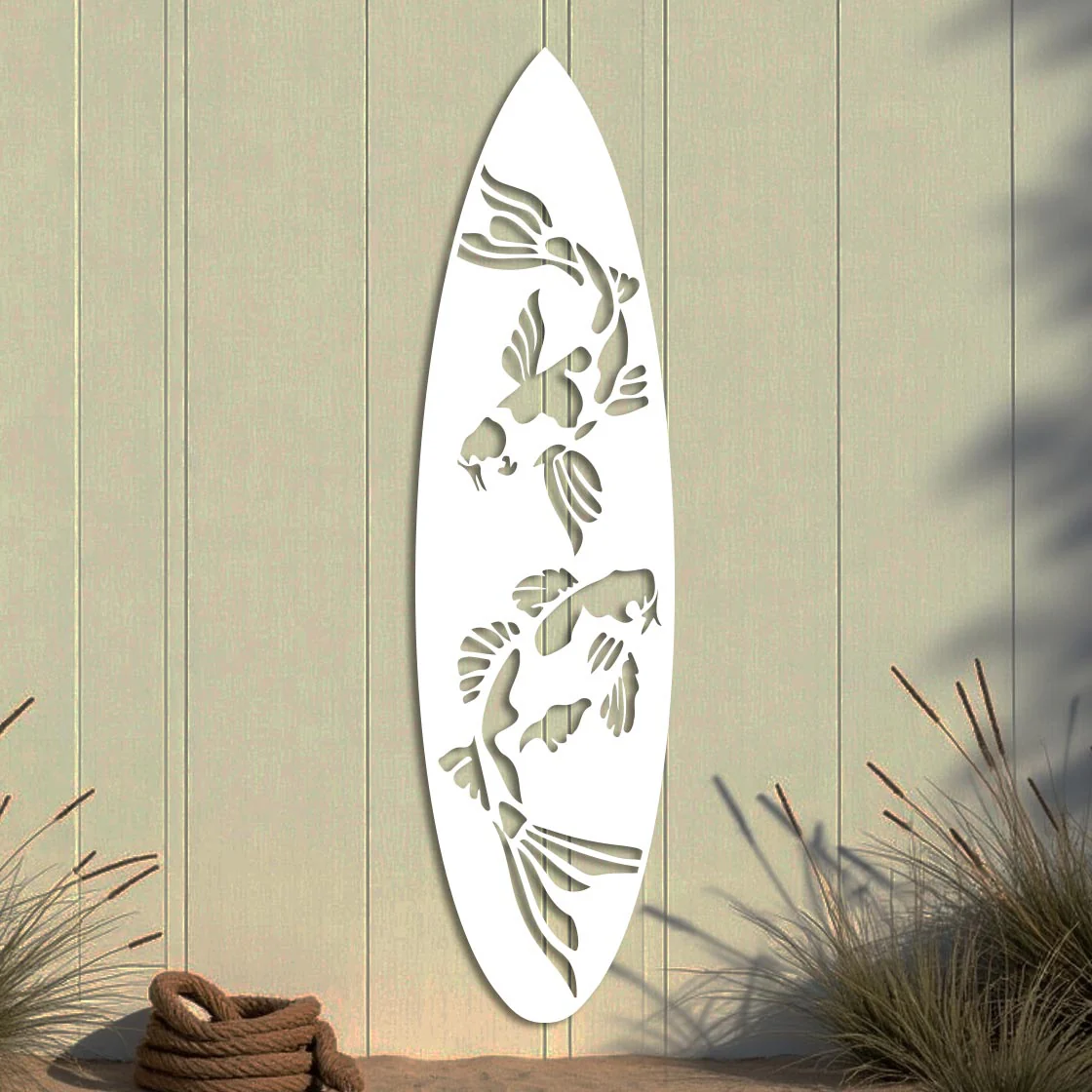 Koi Fish Twice Surfboard Sign - Image 2