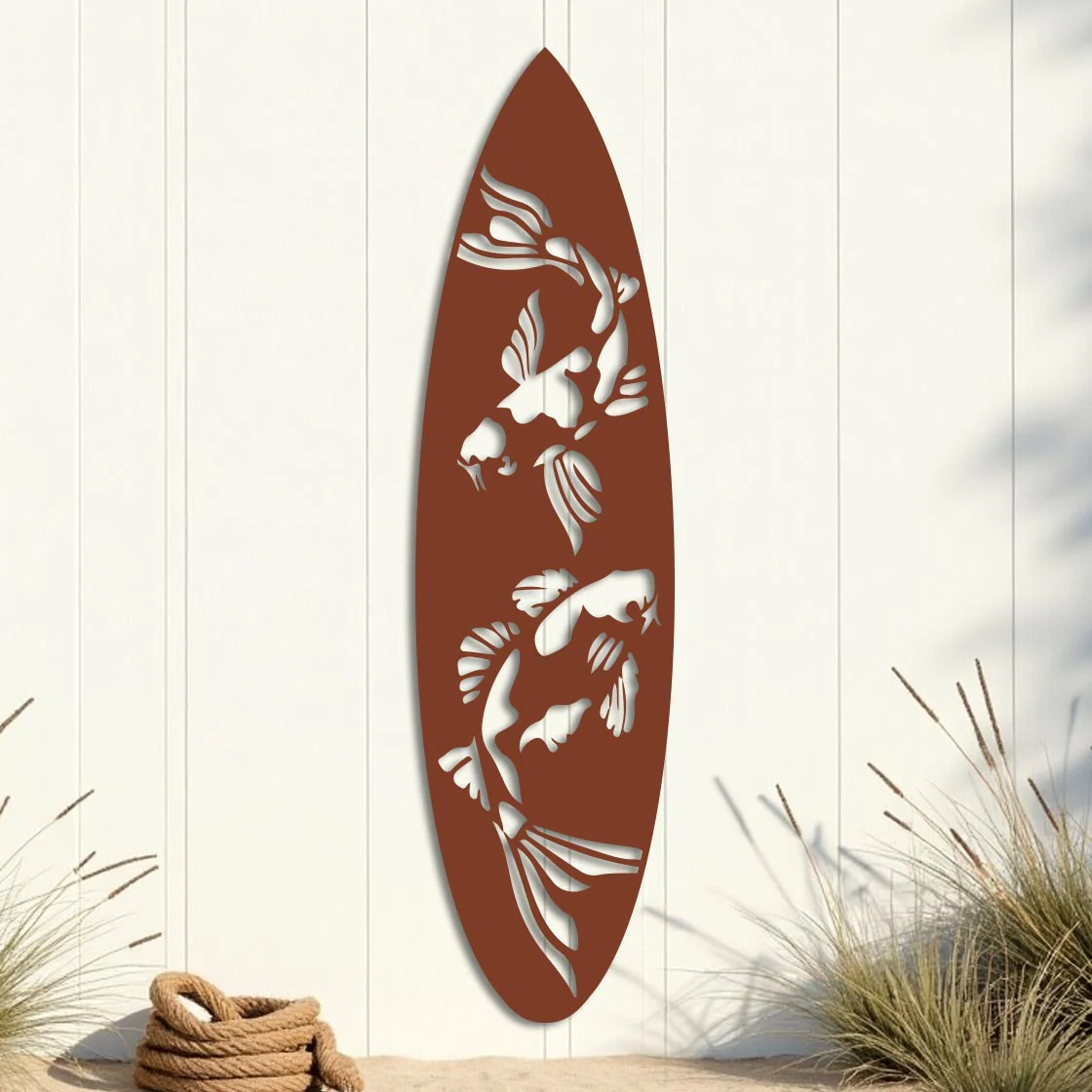 Koi Fish Twice Surfboard Sign - Image 4