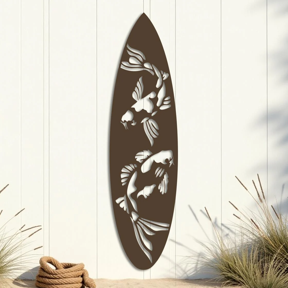 Koi Fish Twice Surfboard Sign - Image 5