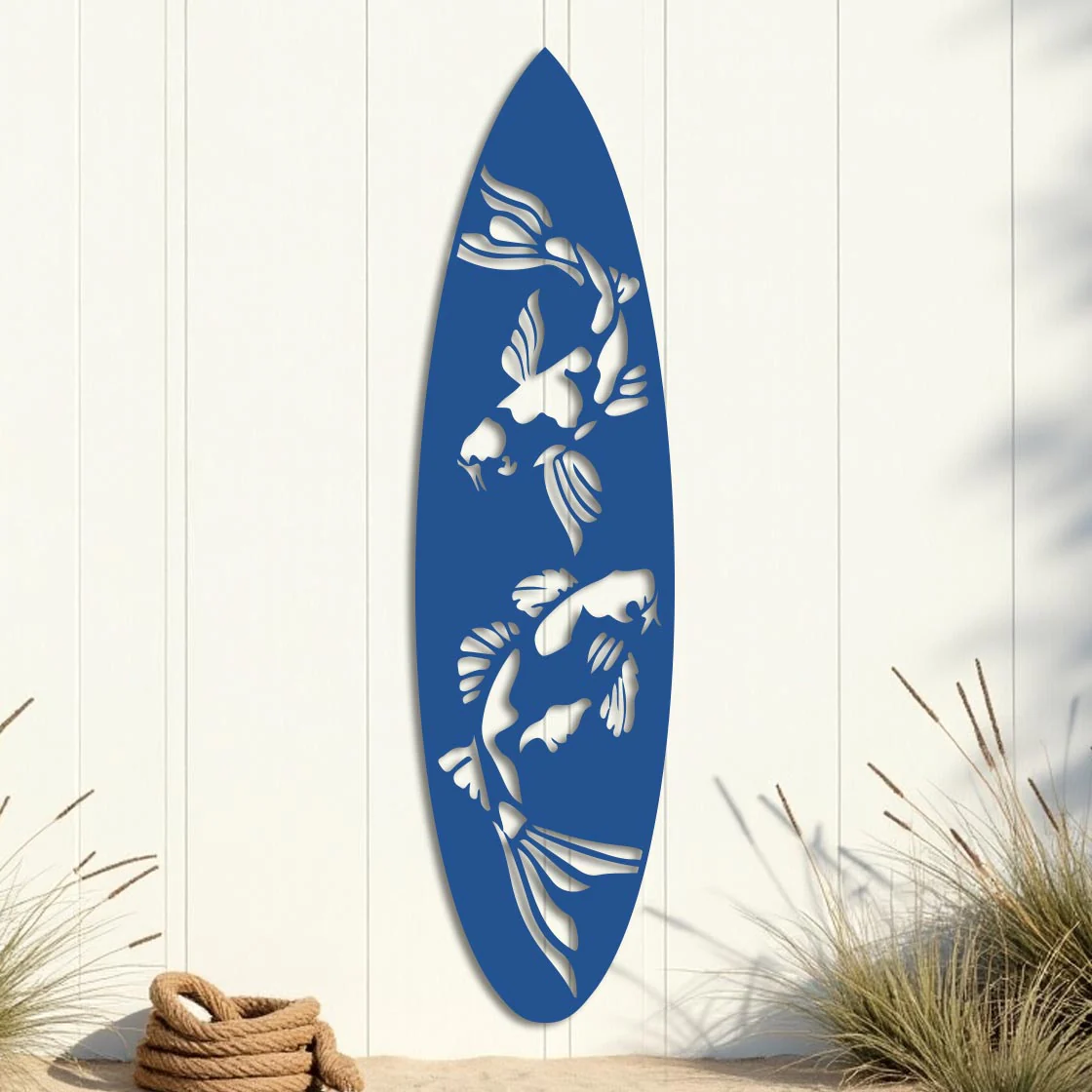Koi Fish Twice Surfboard Sign - Image 7