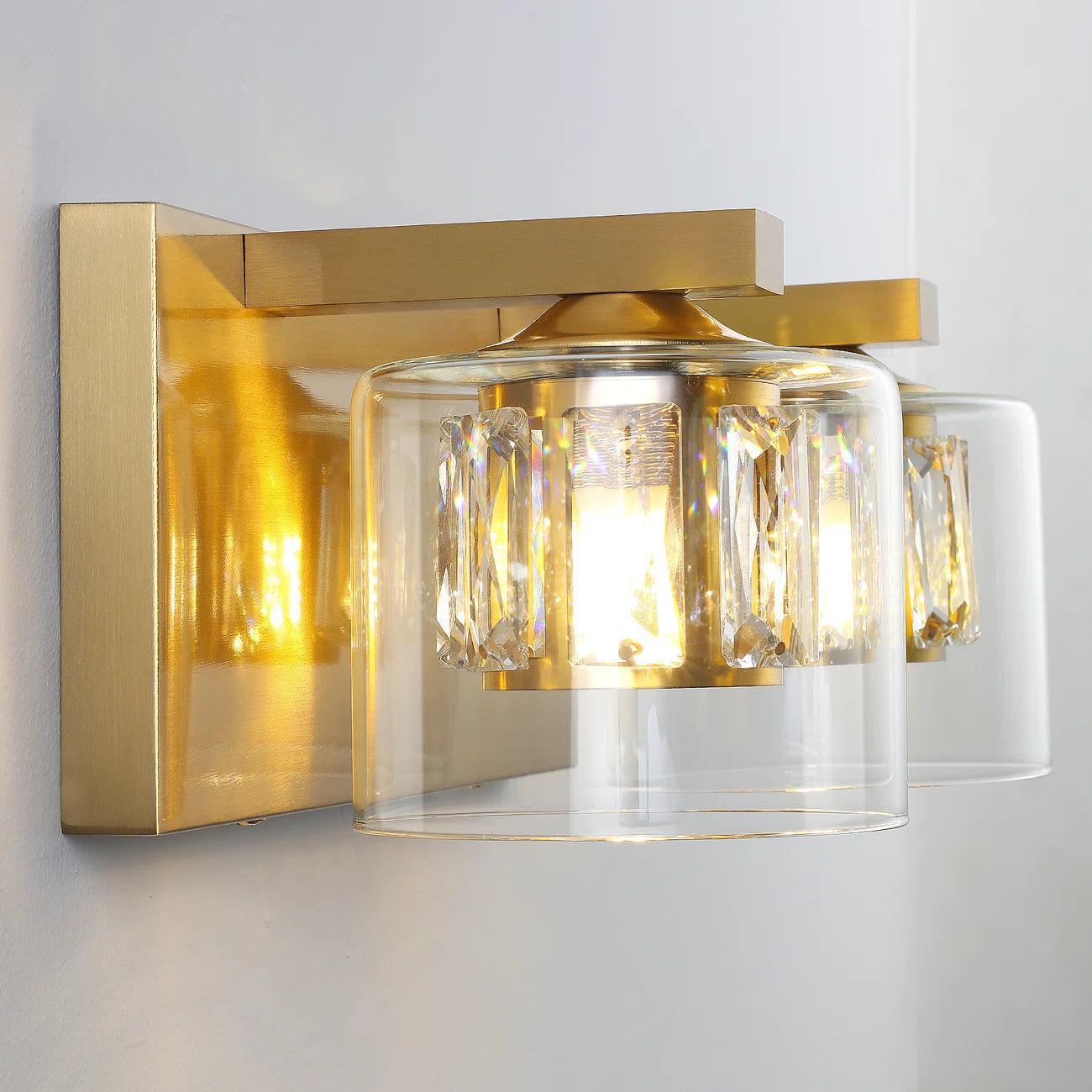 Kolt Chrome Modern 2-Light Bathroom Vanity Light - Image 11