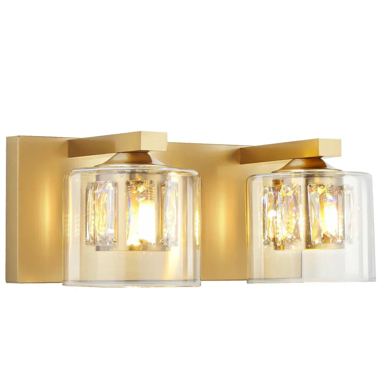 Kolt Chrome Modern 2-Light Bathroom Vanity Light - Image 9