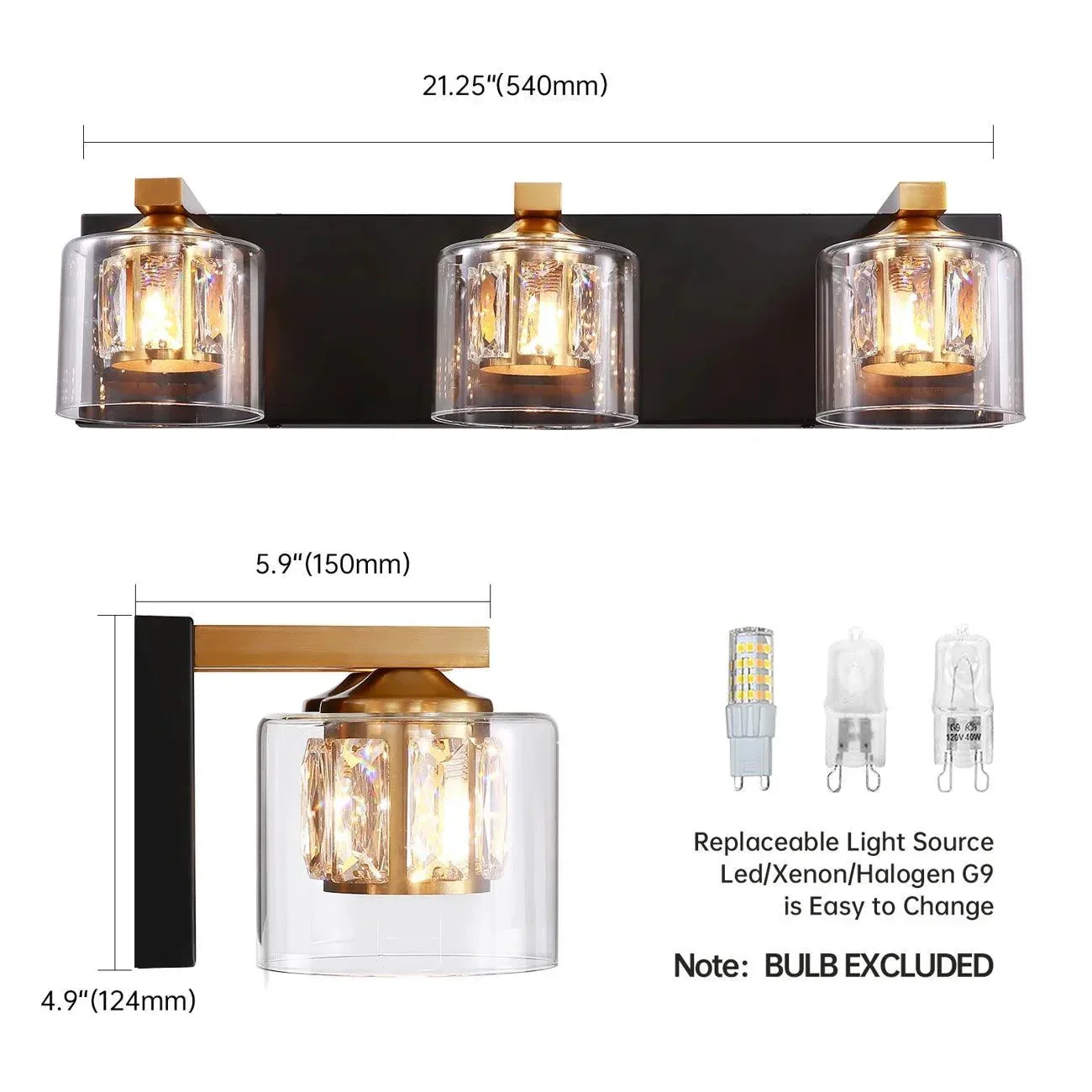 Kolt Modern 3-Light Bathroom Vanity Light - Image 22