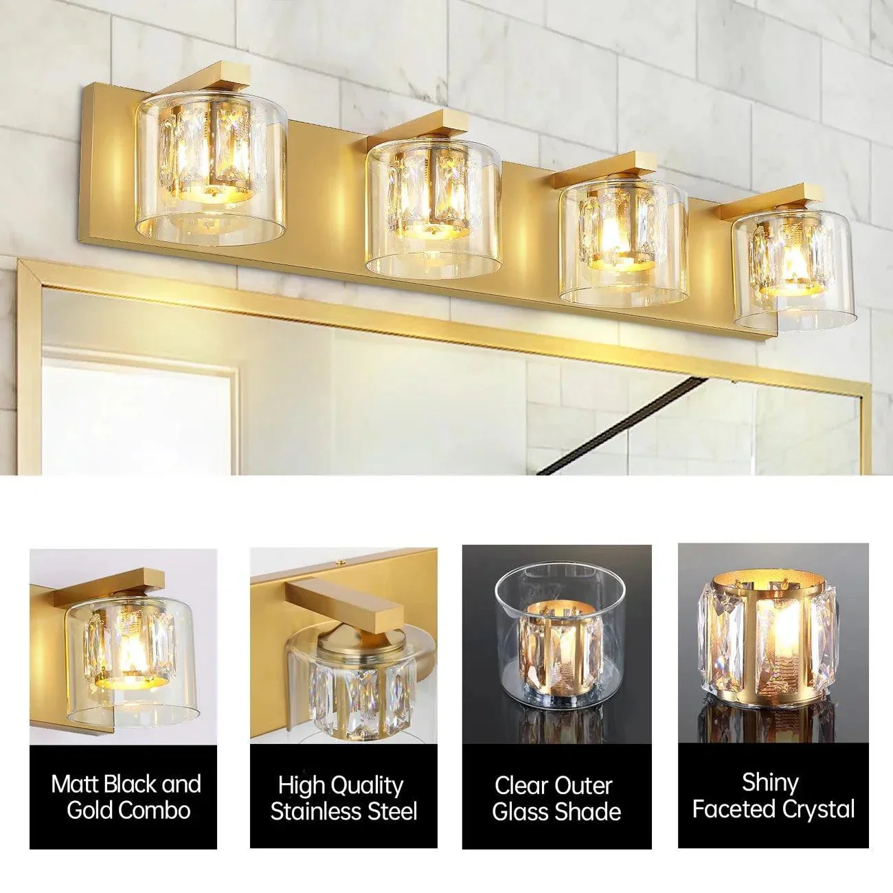 Kolt Modern 4-Light Bathroom Vanity Light - Image 12