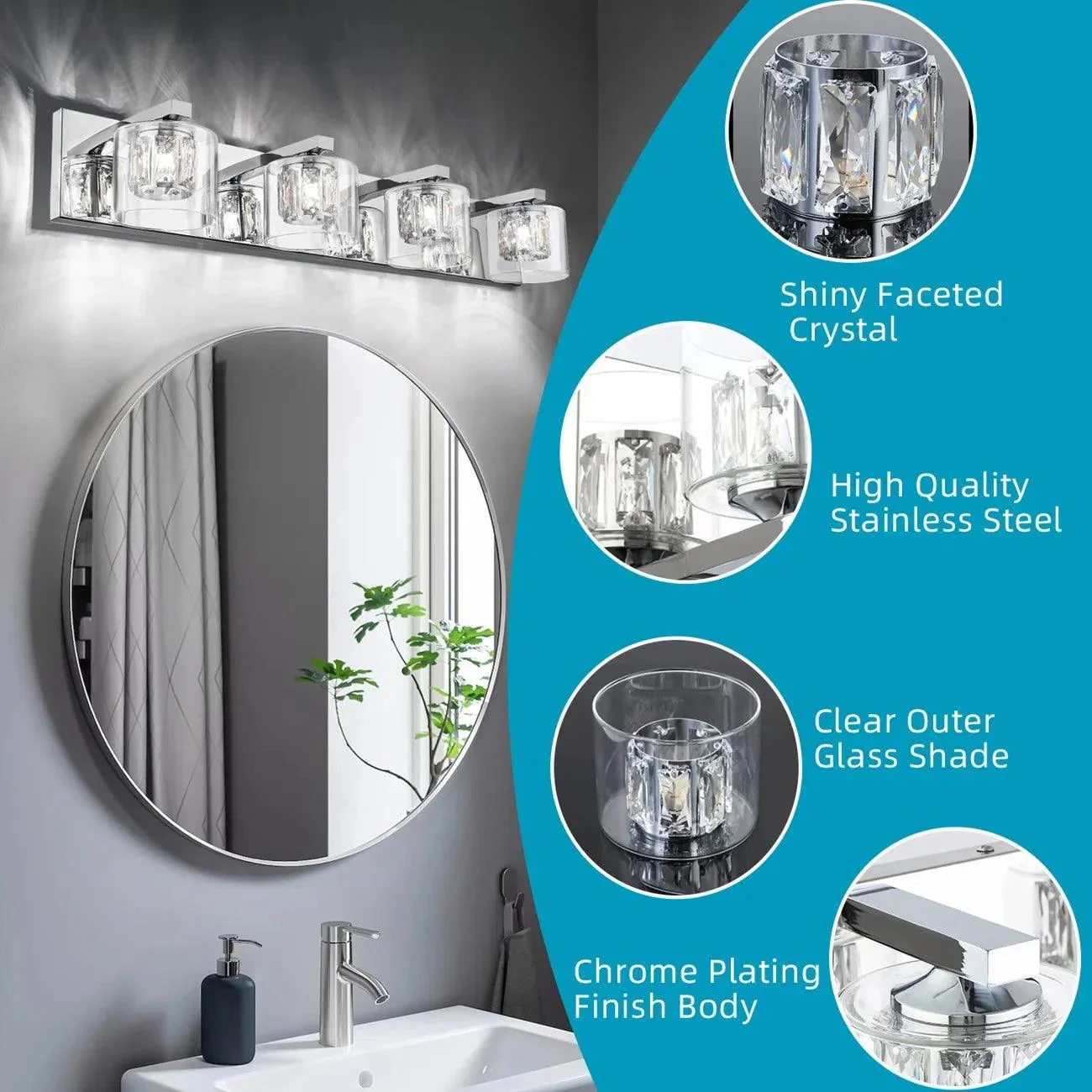 Kolt Modern 4-Light Bathroom Vanity Light - Image 5