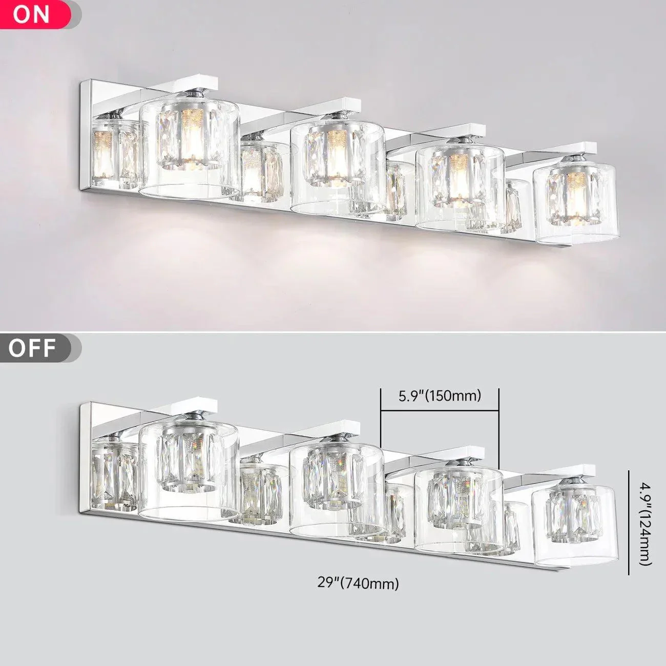 Kolt Modern 4-Light Bathroom Vanity Light - Image 8