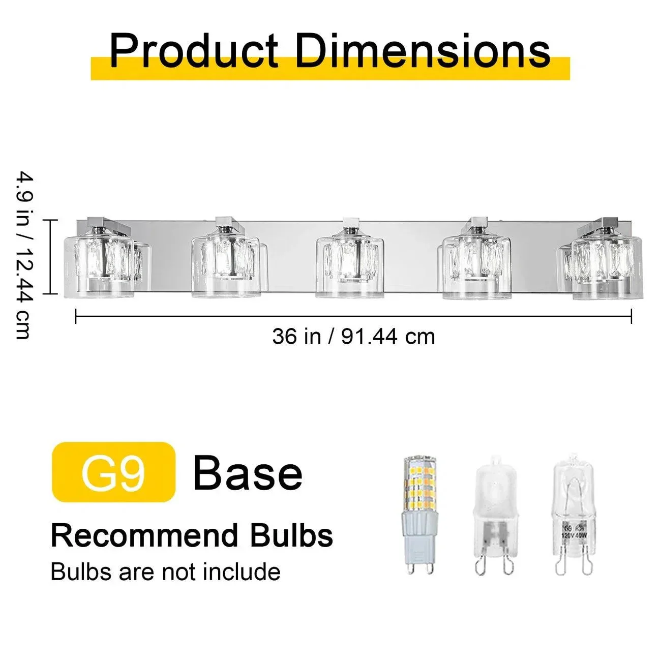 Kolt Modern 5-Light Bathroom Vanity Light - Image 10