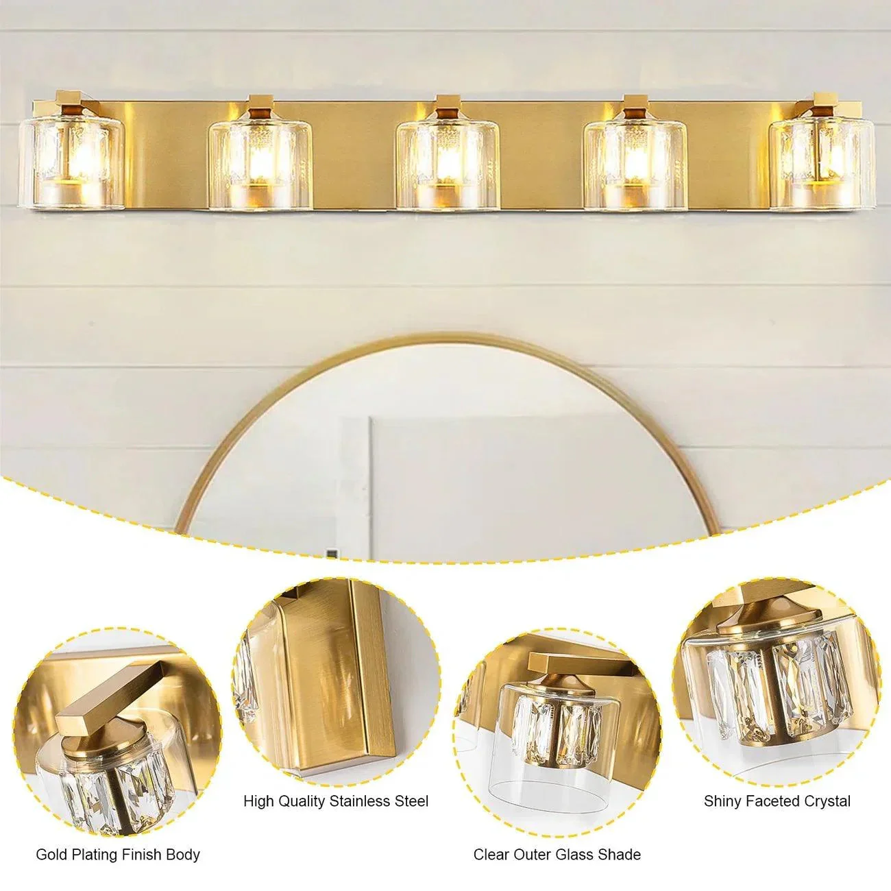 Kolt Modern 5-Light Bathroom Vanity Light - Image 12