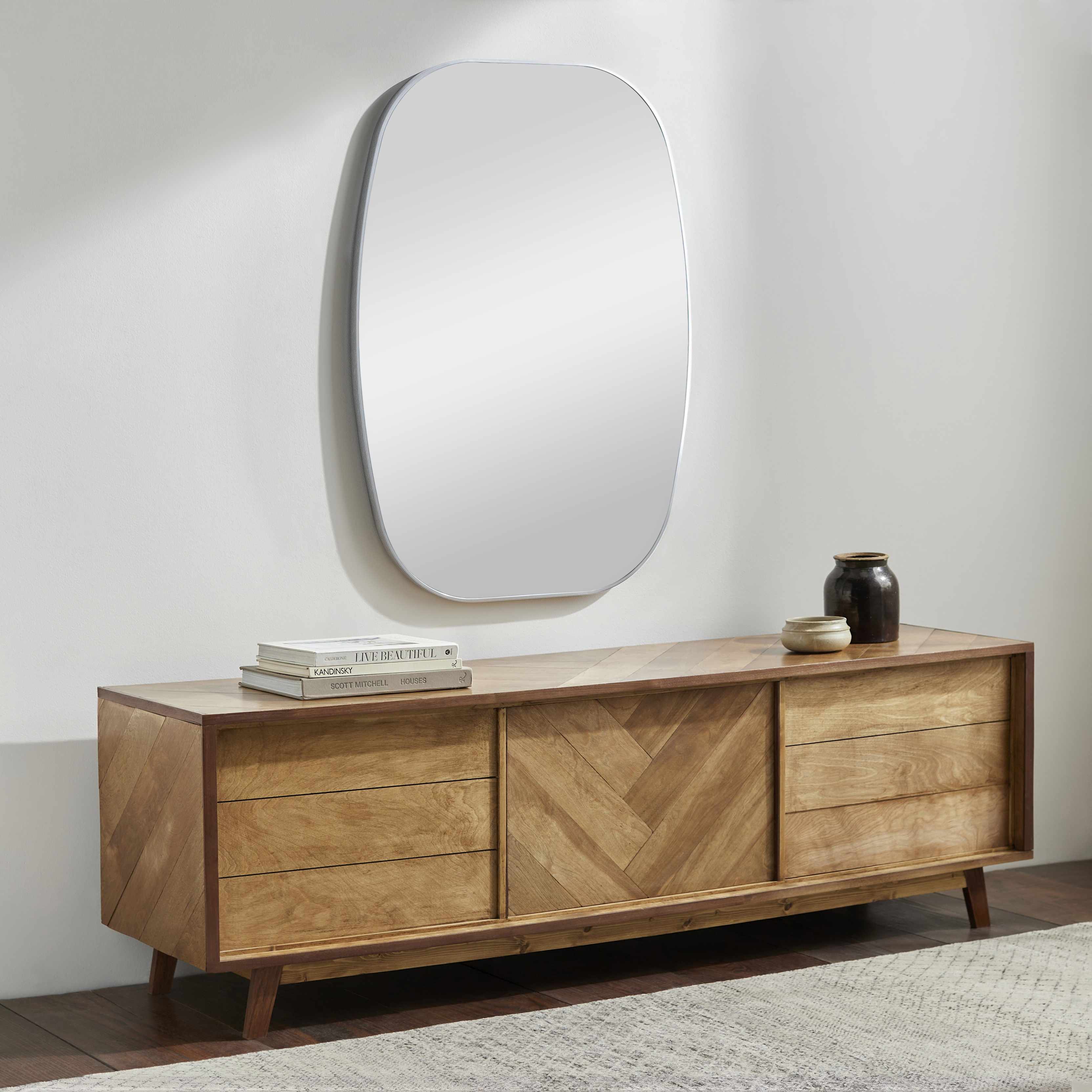 Kopparberg Metallic Silver Gold Frame Round Mirror - Image 11