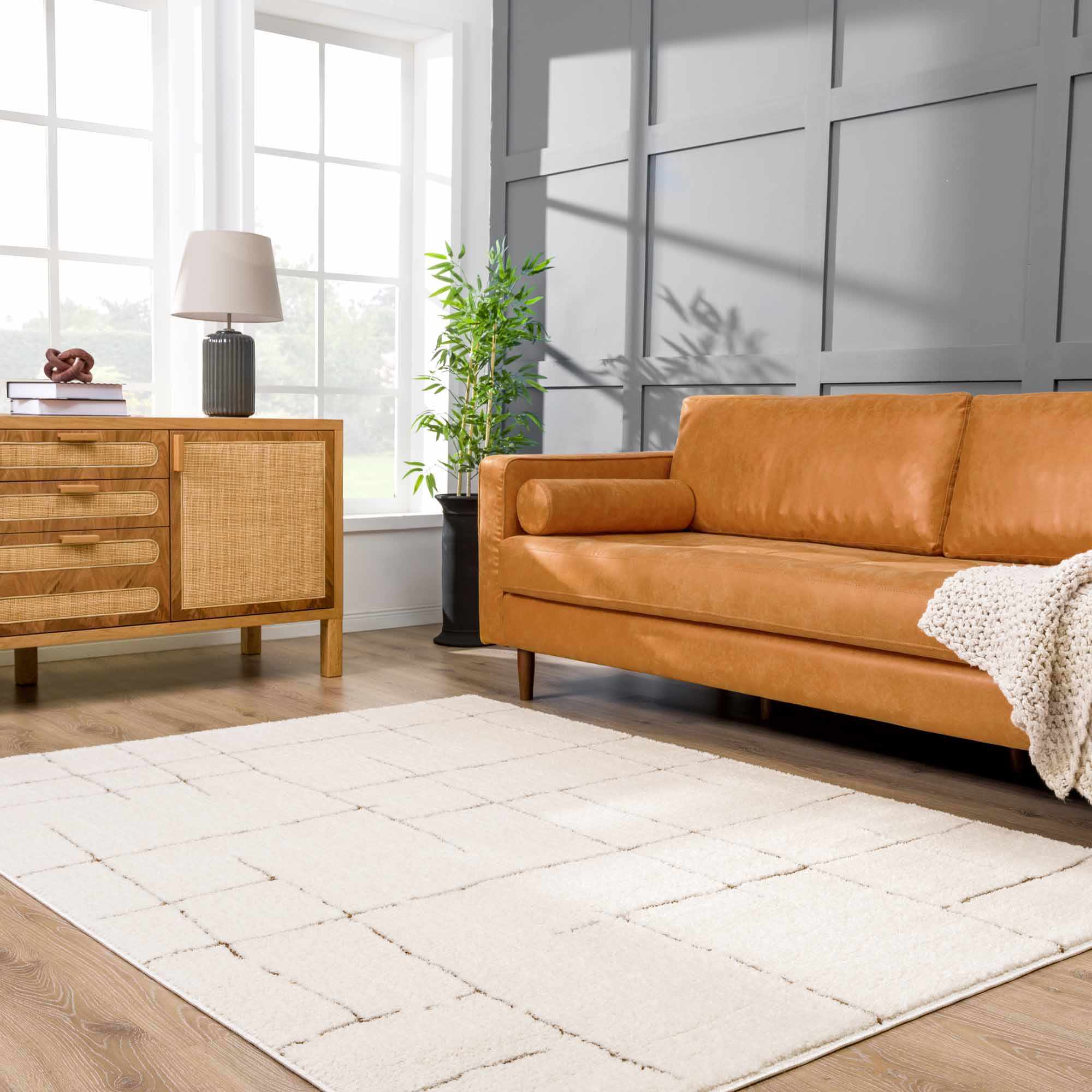 Koume Ivory & Brown Area Rug - Image 2