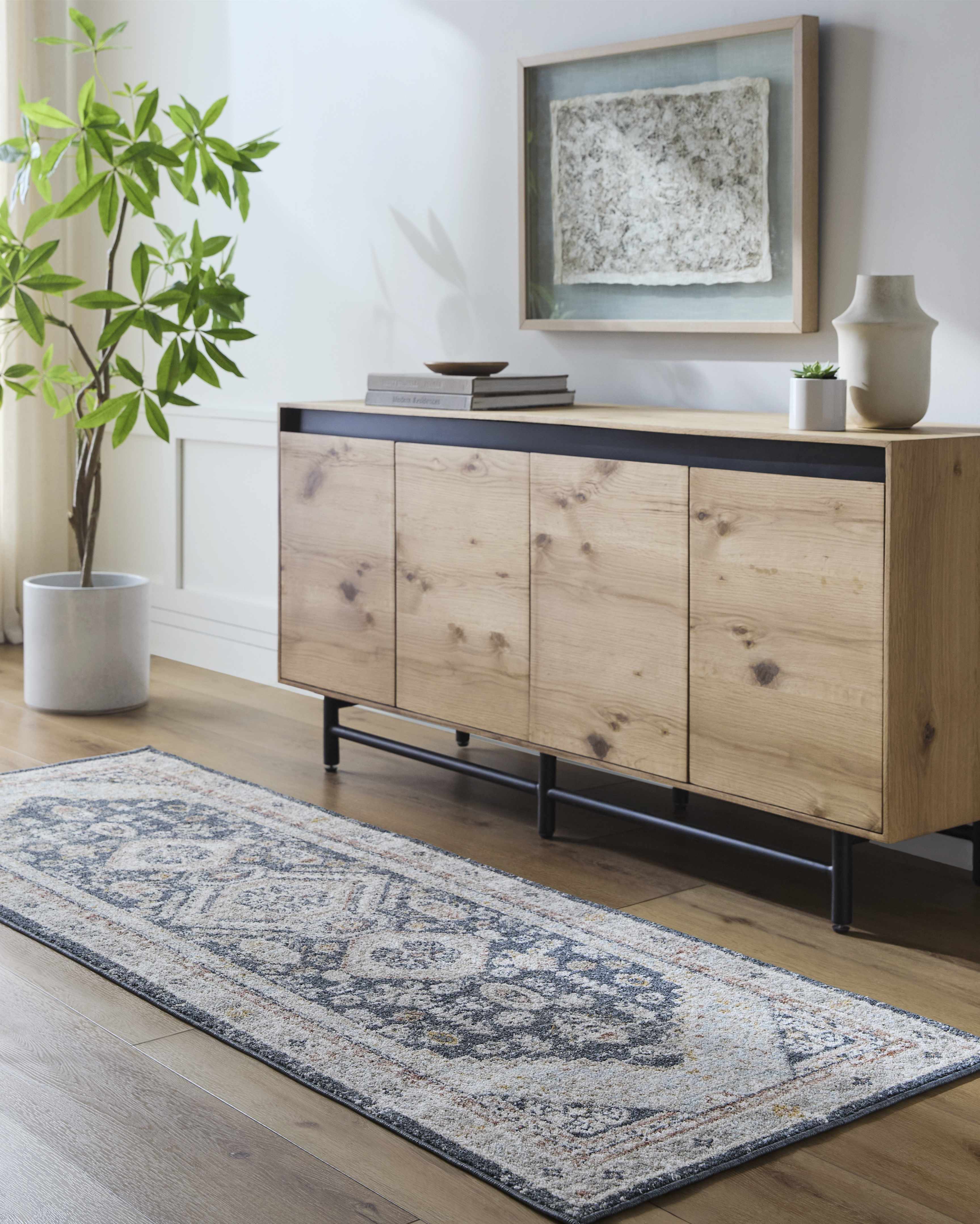 Kouta Beige & Navy Area Rug - Image 4