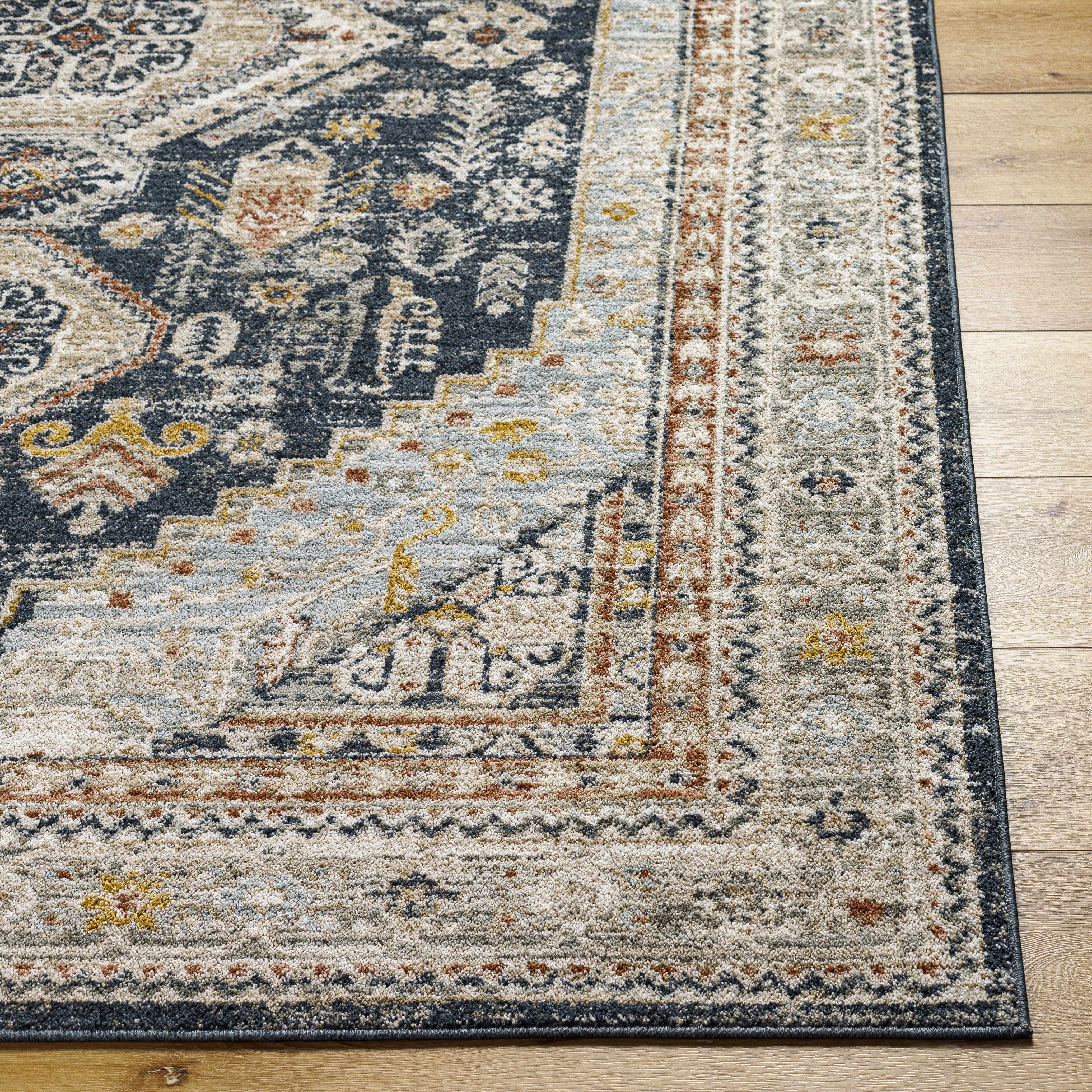 Kouta Beige & Navy Area Rug - Image 5