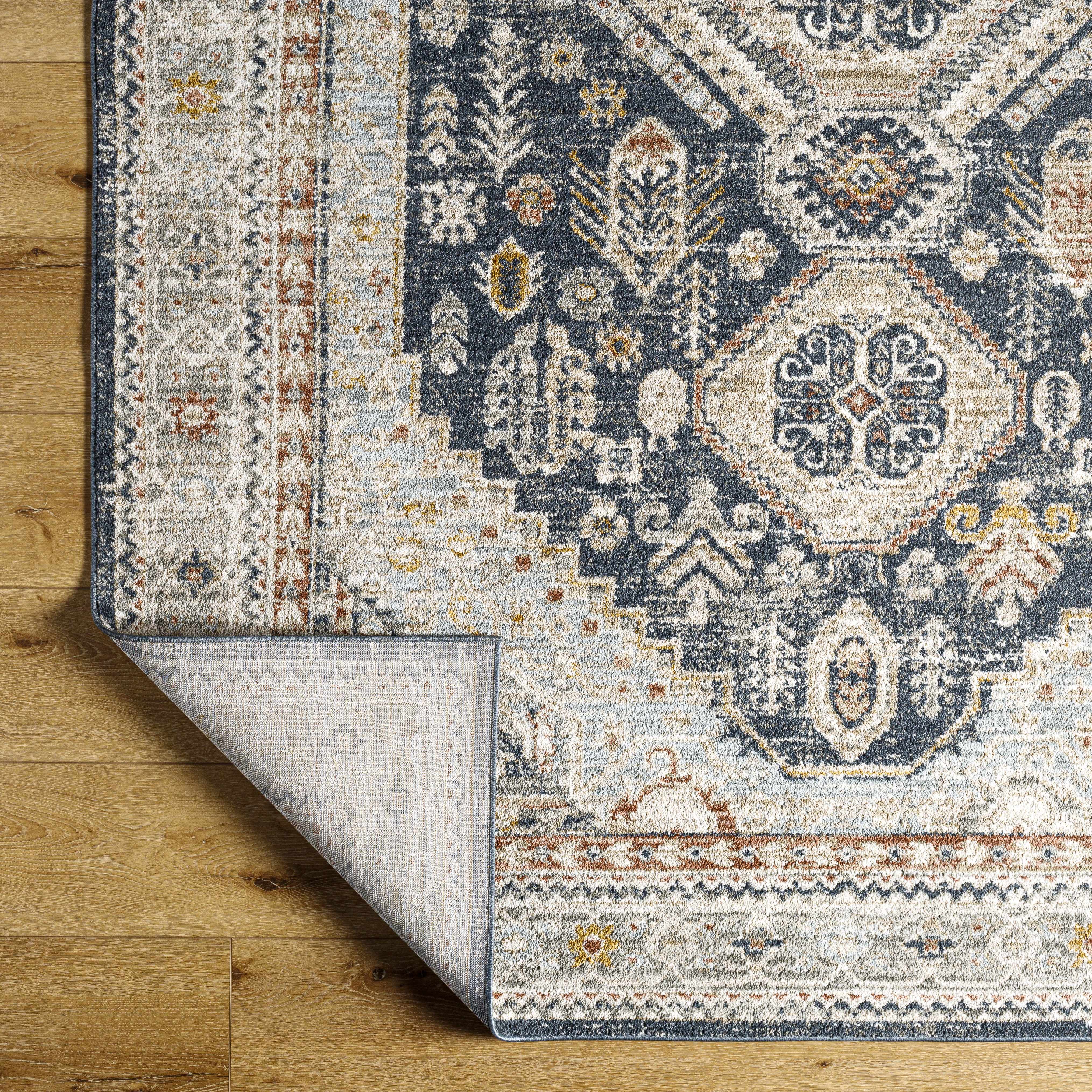 Kouta Beige & Navy Area Rug - Image 6