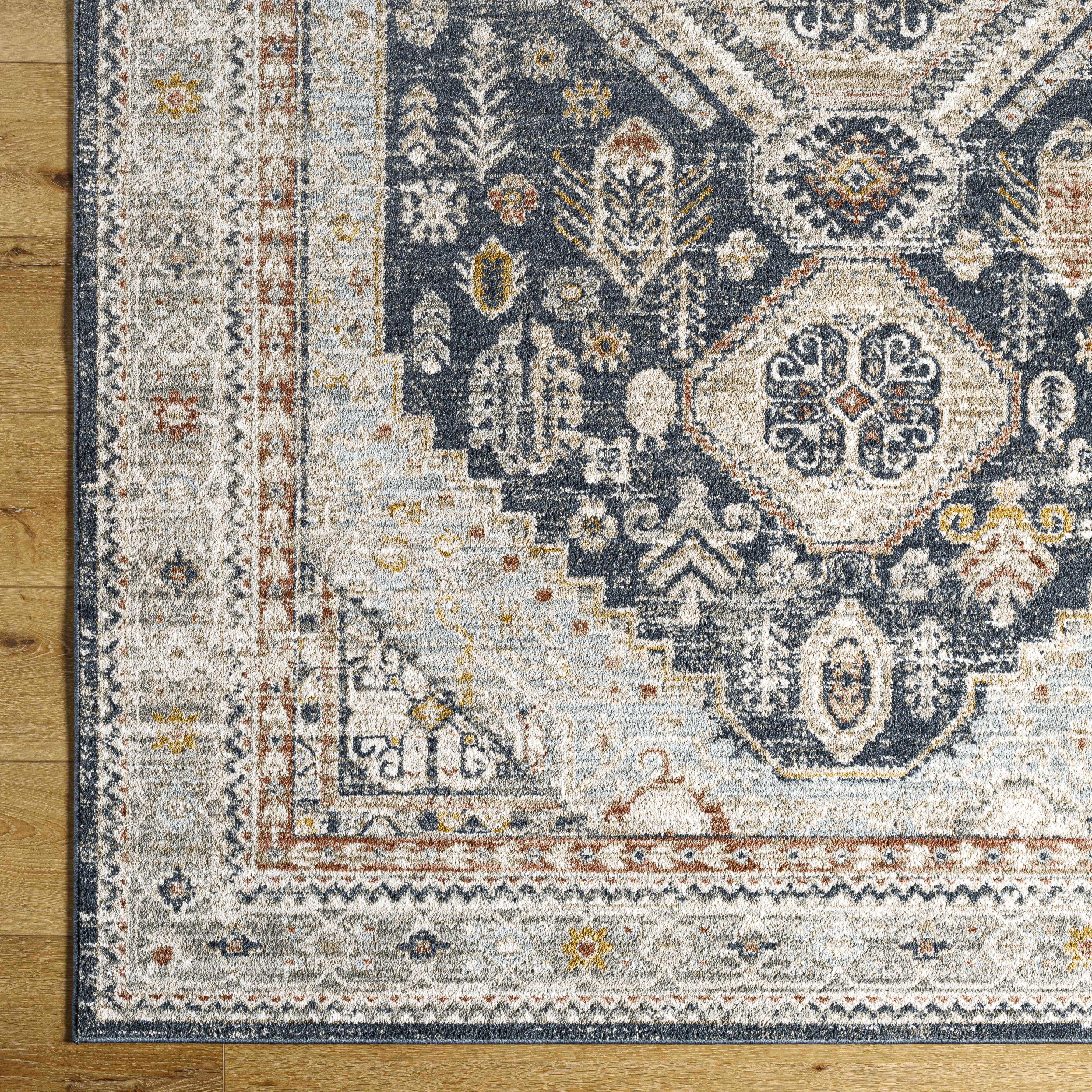 Kouta Beige & Navy Area Rug - Image 7