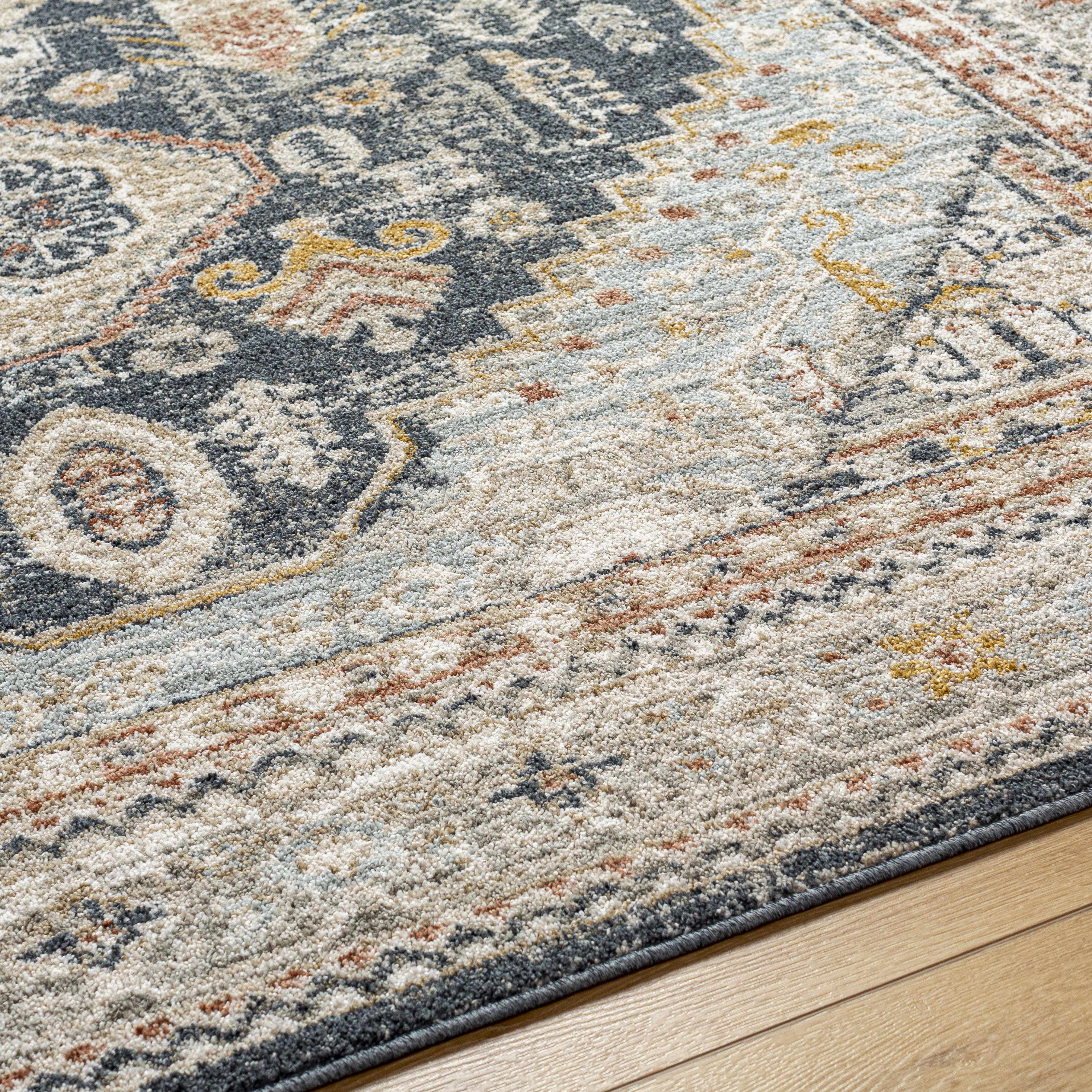 Kouta Beige & Navy Area Rug - Image 9