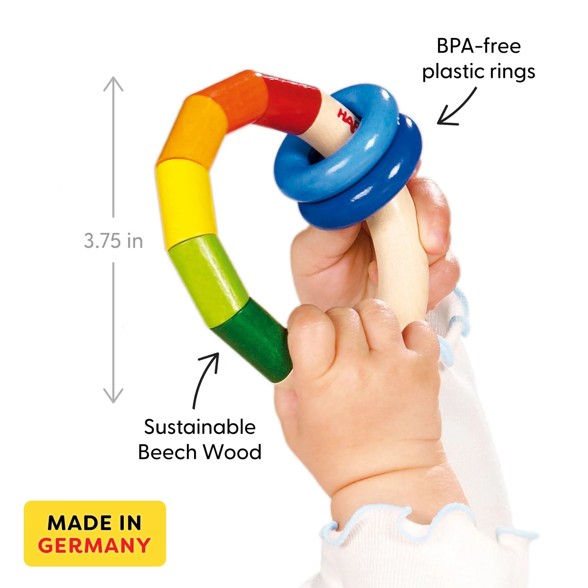 Kringelring Wooden Baby Rattle - Image 3