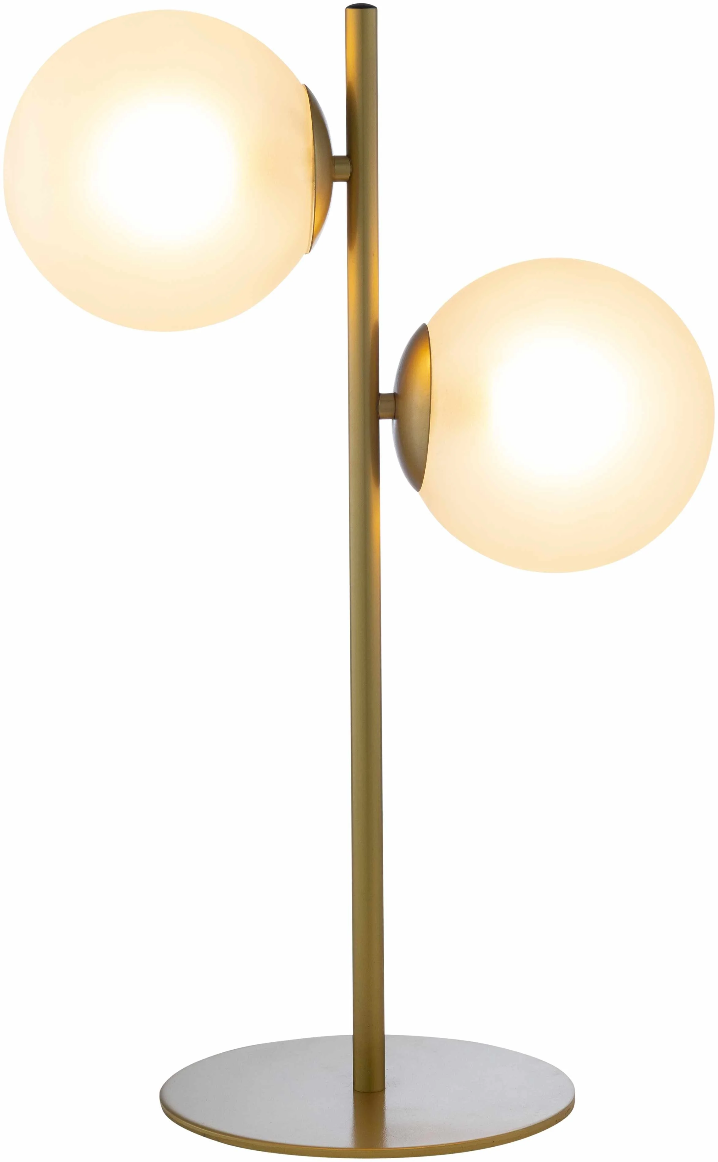 Mustard Modern Table Lamp with glass details for bedside or console tables - Image 6
