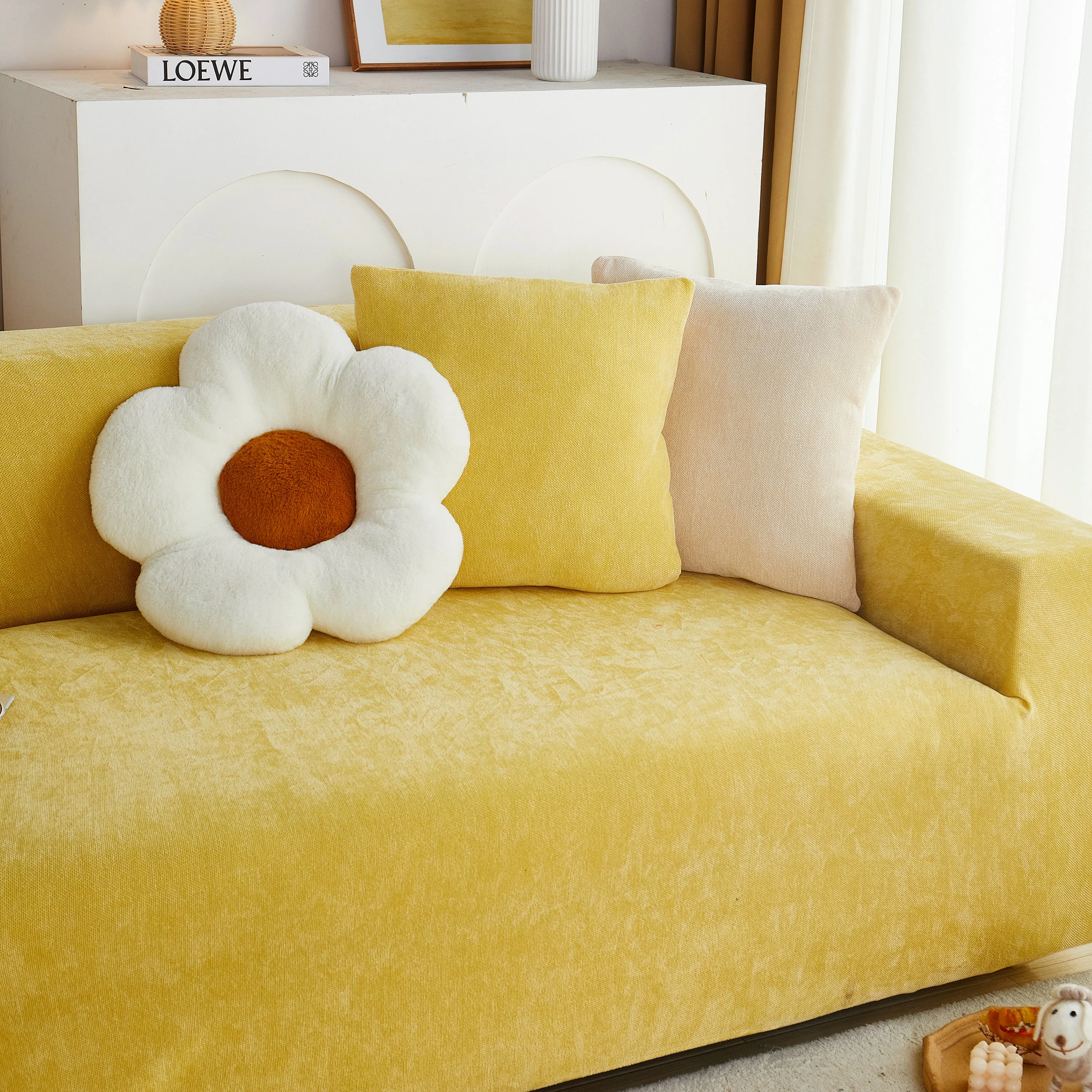 L Shape Couch Cover Stretch Soft Sectional Sofa Cover Furniture Protector Slipcover for Couch with 1pcs Free Pillowcases - Image 8