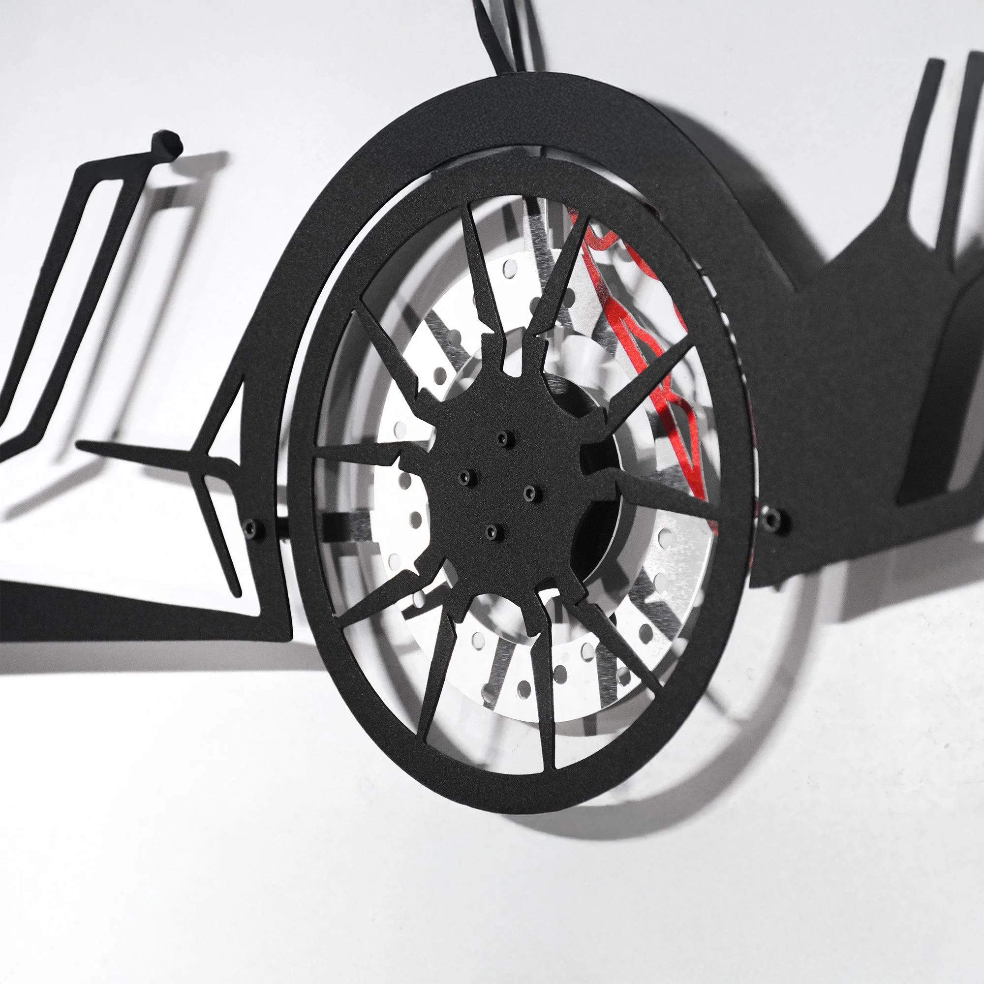 Lamborghini Wall Art – Exotic Supercar Steel Silhouette with Spinning Wheels-KAFMEKA030 - Image 6