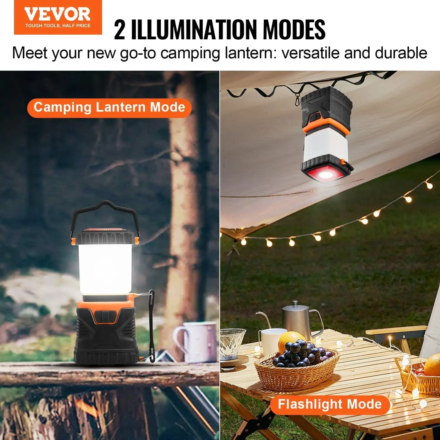 Lantern Light 1000 Lumen LED Rechargeable with Power Bank 4400mAh - Image 3