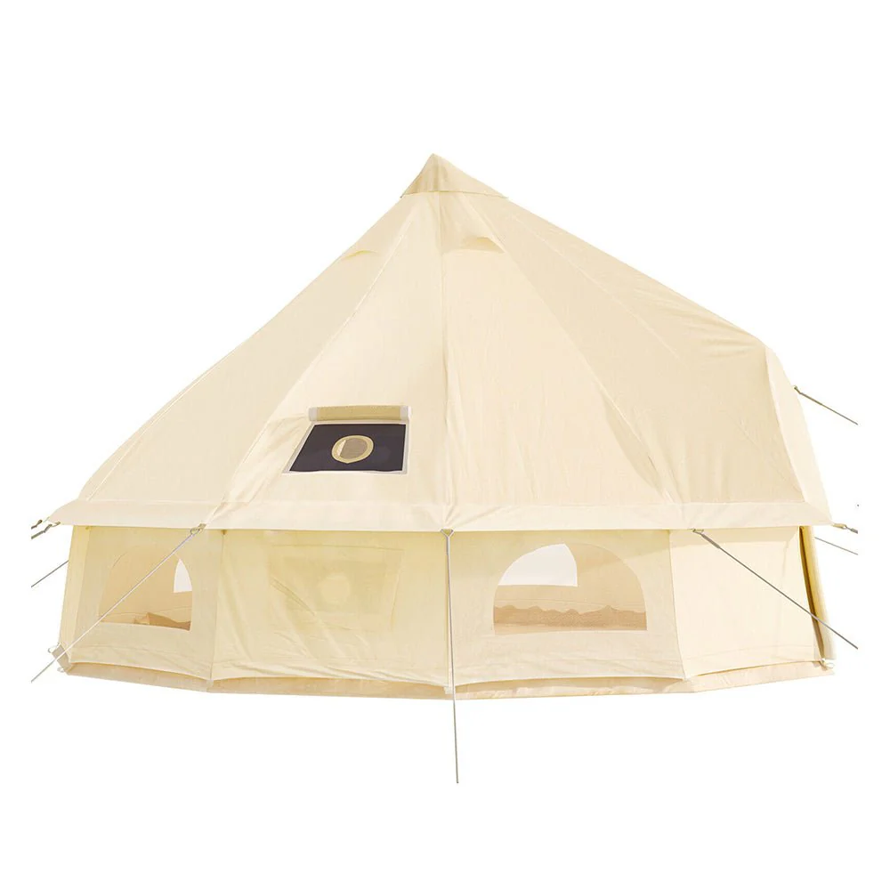 Large 10FT Outdoor Luxury Glamping Yurt Teepee Canvas Camping House W/ Stove Jack (SAK92615) - Image 5