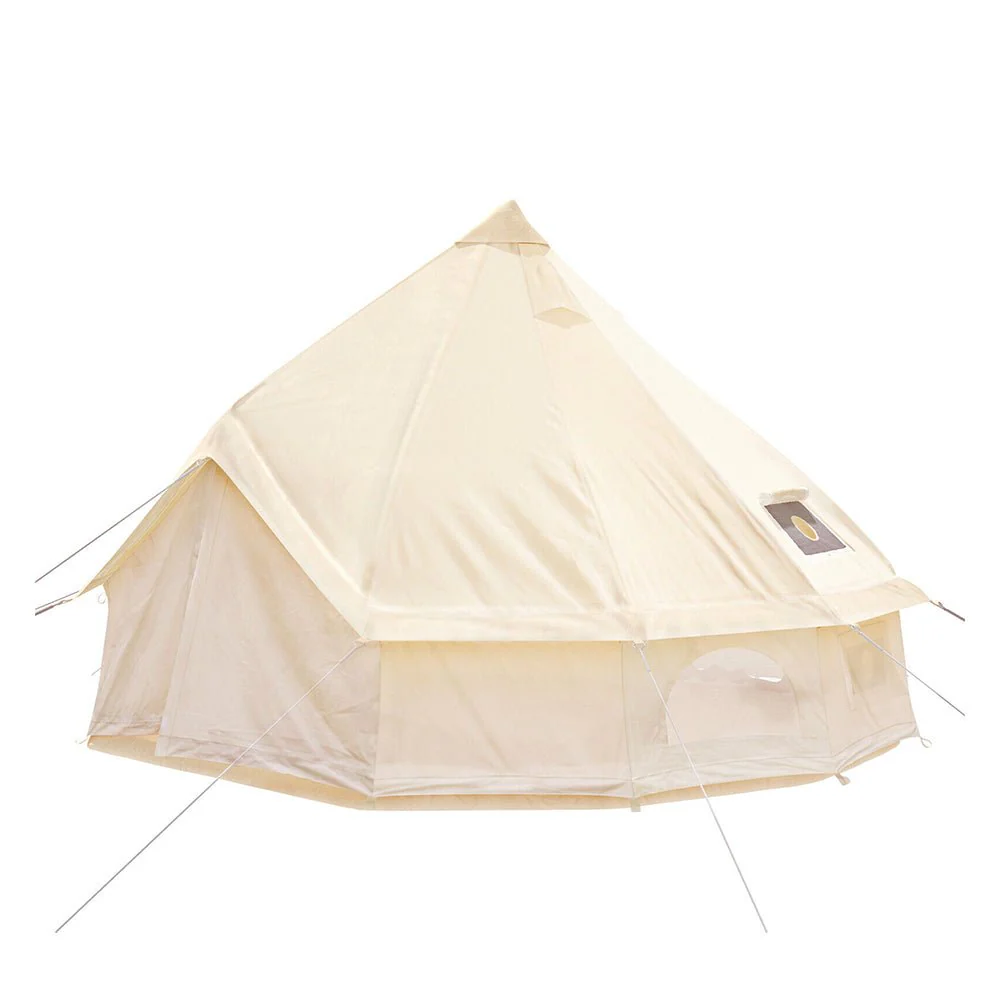 Large 10FT Outdoor Luxury Glamping Yurt Teepee Canvas Camping House W/ Stove Jack (SAK92615) - Image 9