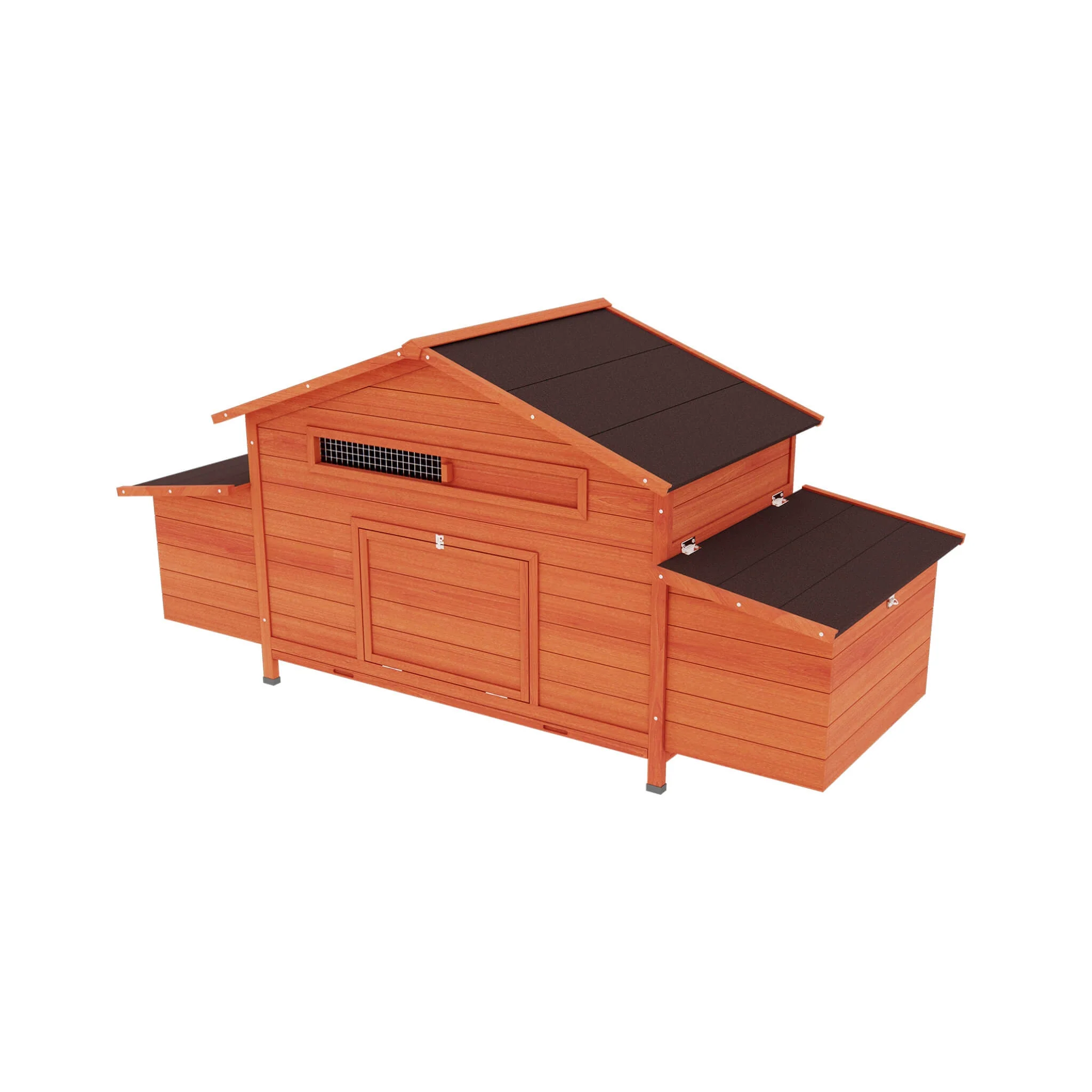 Large 44-Inch Premium Outdoor Spacious Wooden Chicken Coop With Two-Sides Nesting Boxes (SAK21875) - Image 6