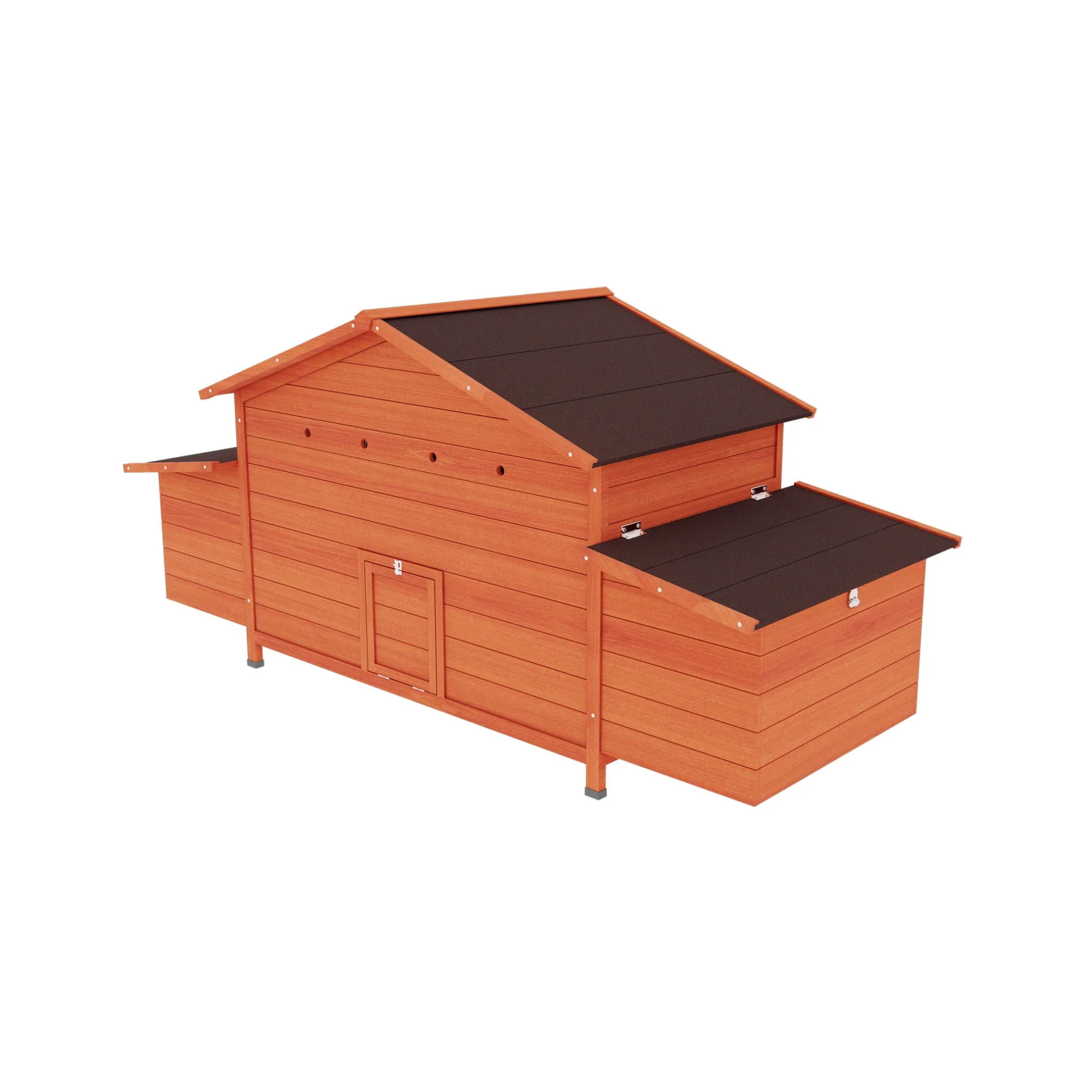 Large 44-Inch Premium Outdoor Spacious Wooden Chicken Coop With Two-Sides Nesting Boxes (SAK21875) - Image 8