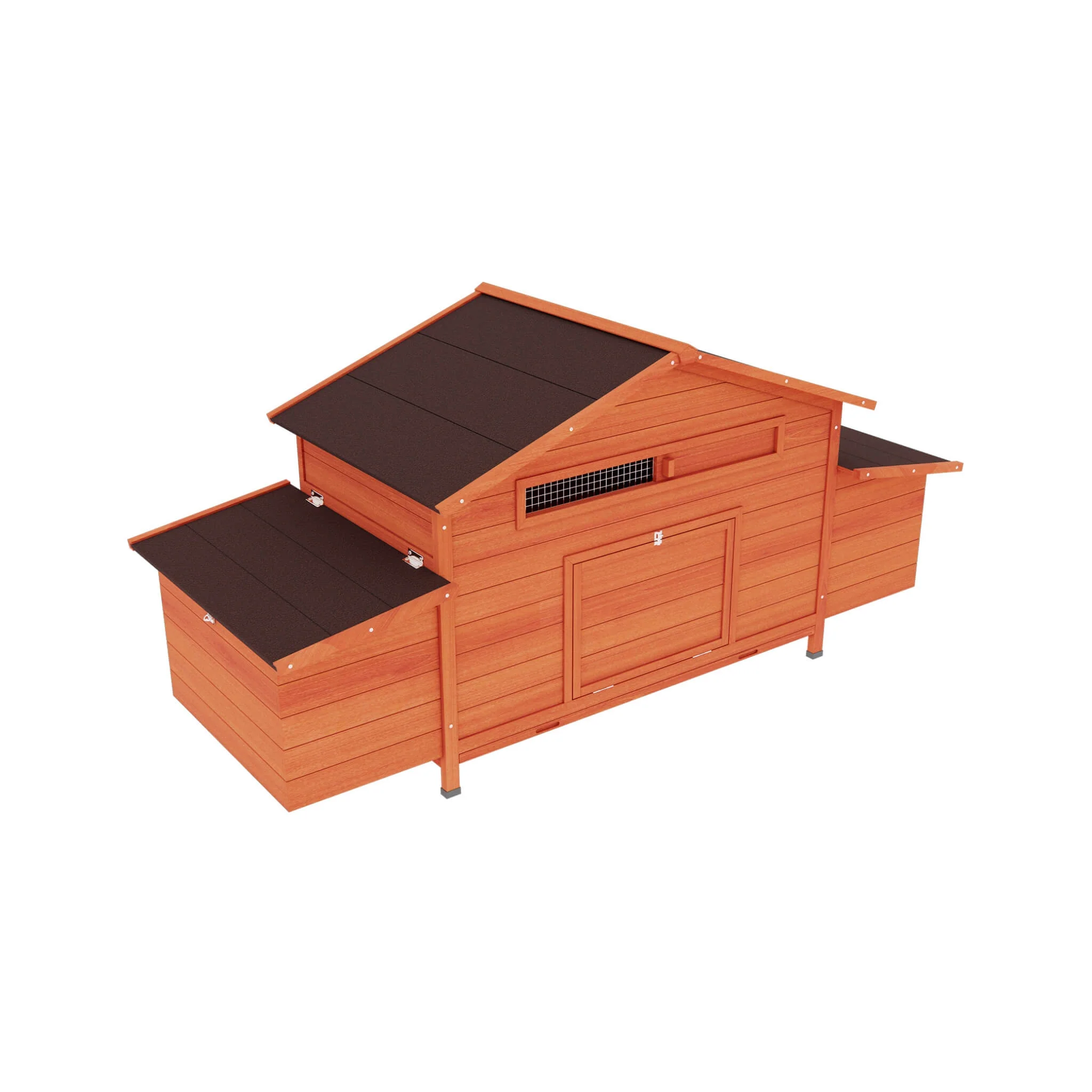 Large 44-Inch Premium Outdoor Spacious Wooden Chicken Coop With Two-Sides Nesting Boxes (SAK21875) - Image 9