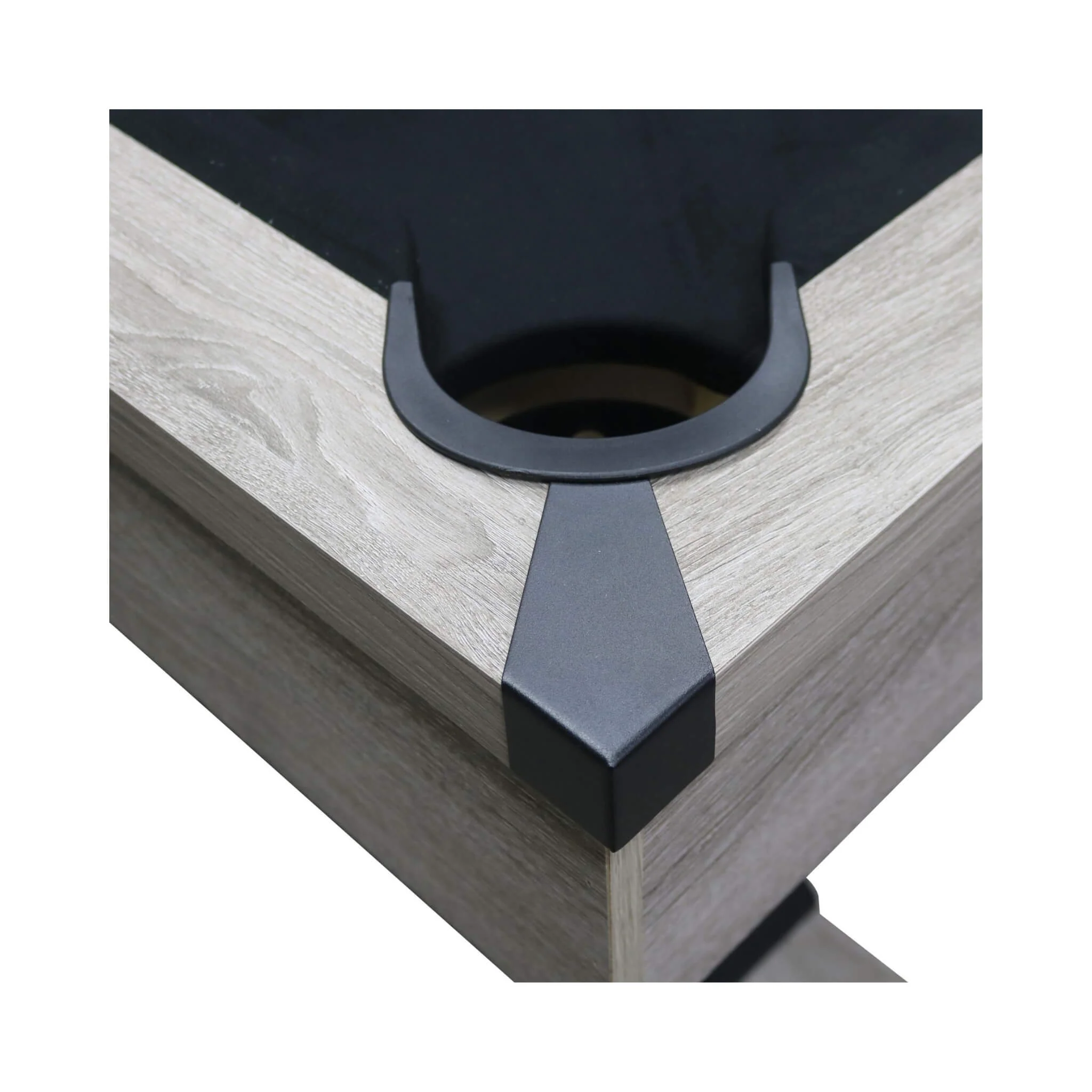 Large 84-Inch Rustic Gray Pool Table With Cues, Balls And X-Legs (SAK54361) - Image 11